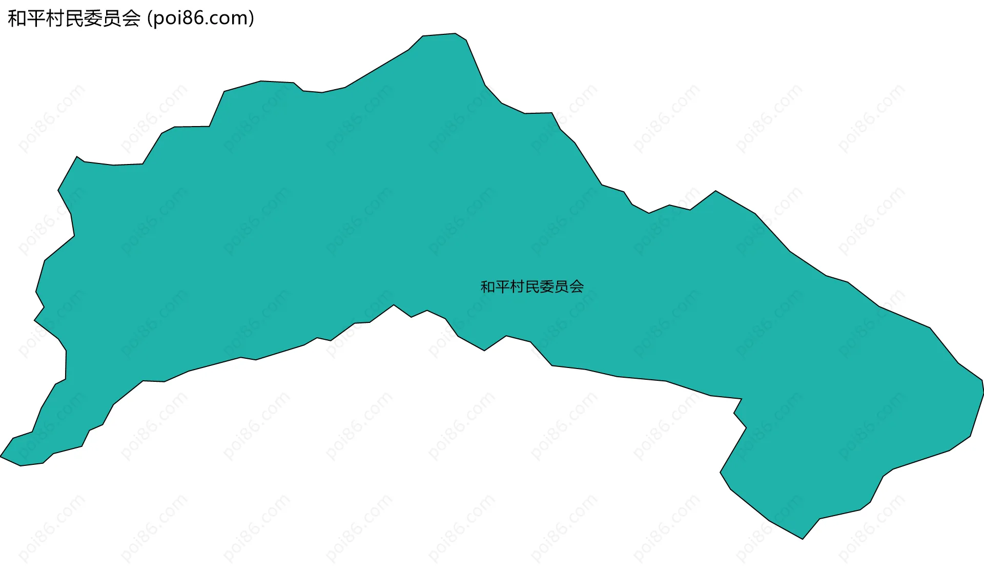 和平村民委员会边界地图