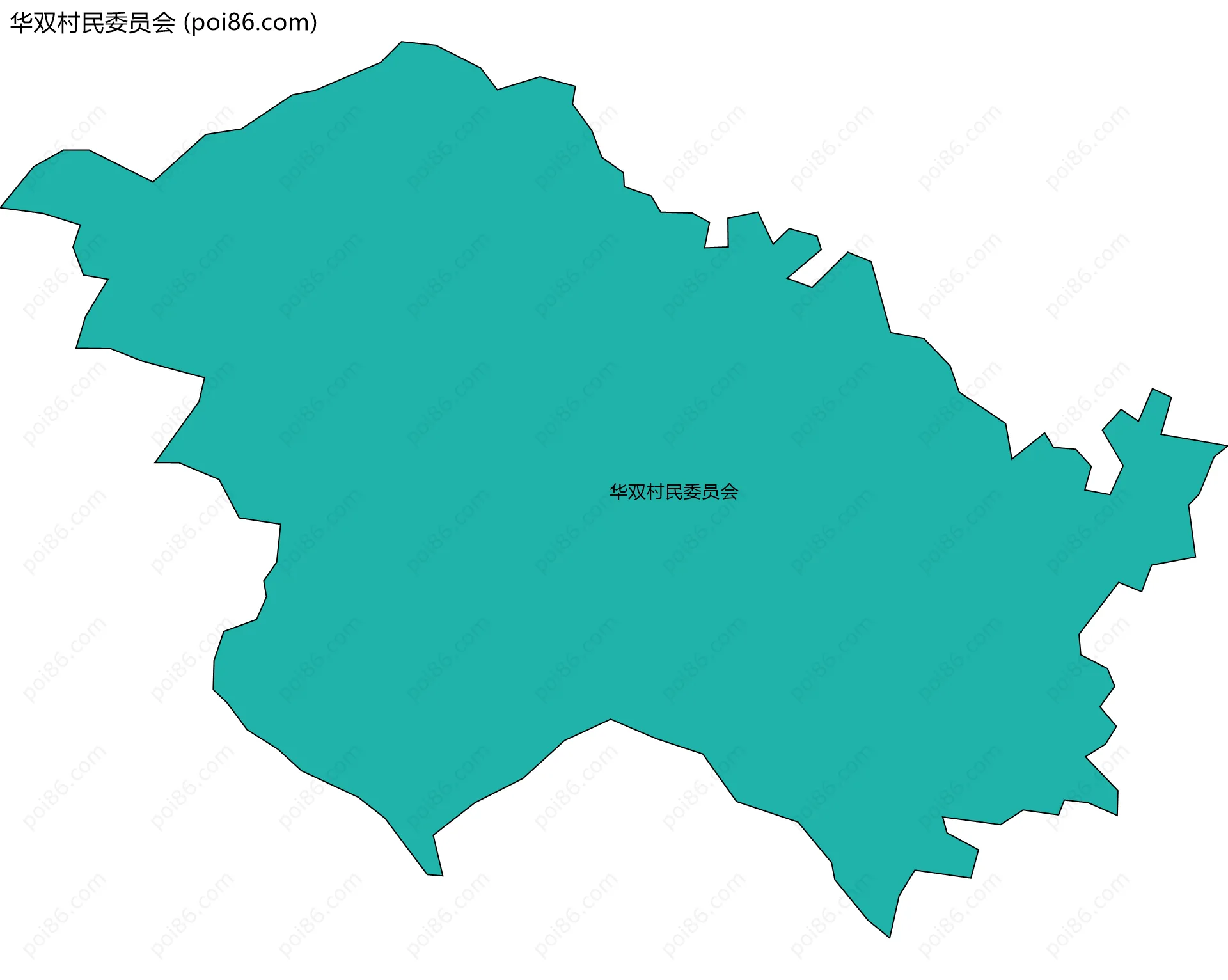 华双村民委员会边界地图