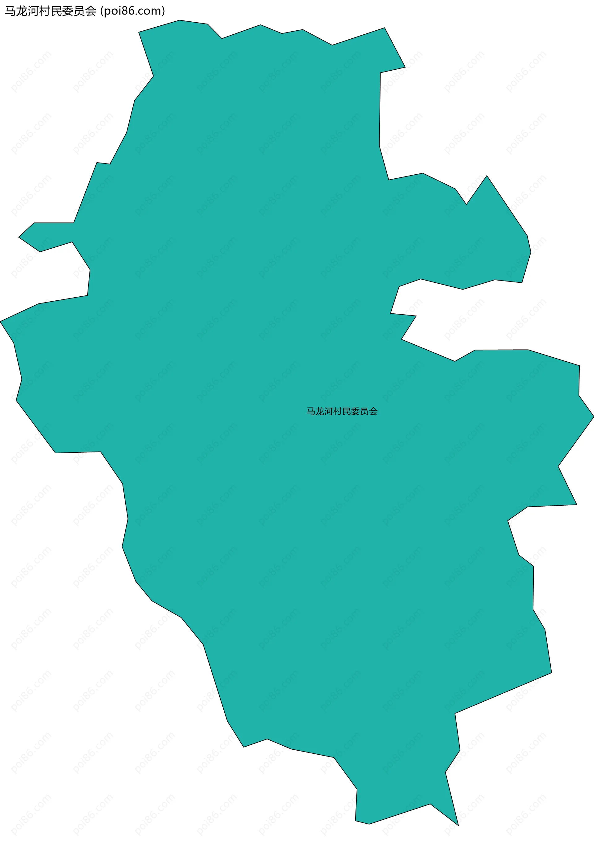 马龙河村民委员会边界地图