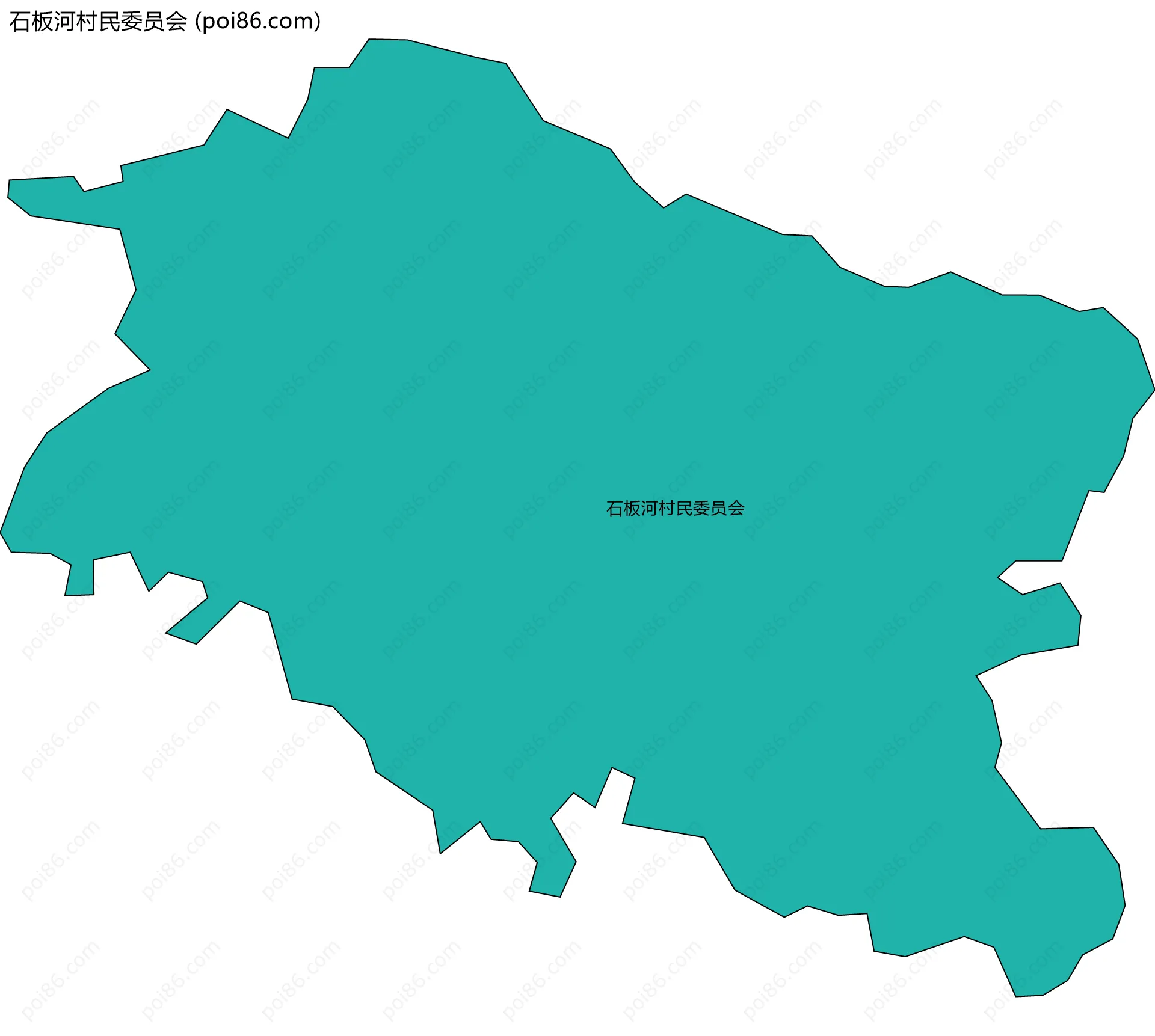 石板河村民委员会边界地图