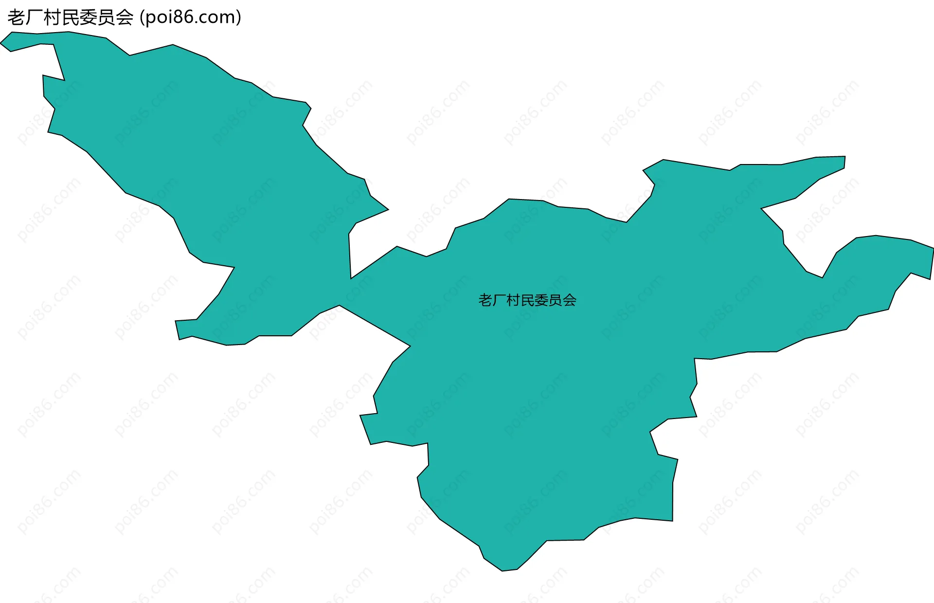 老厂村民委员会边界地图