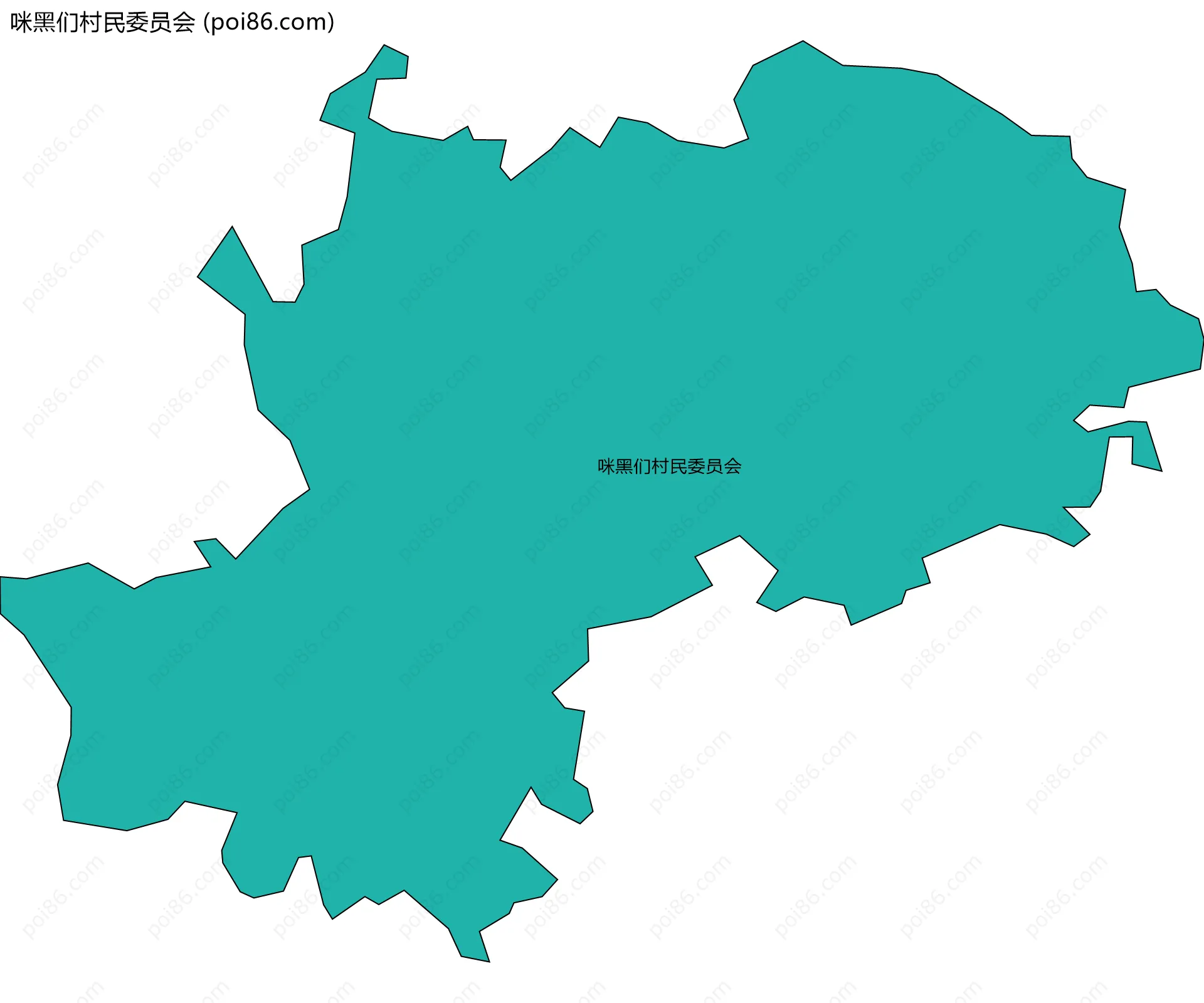 咪黑们村民委员会边界地图