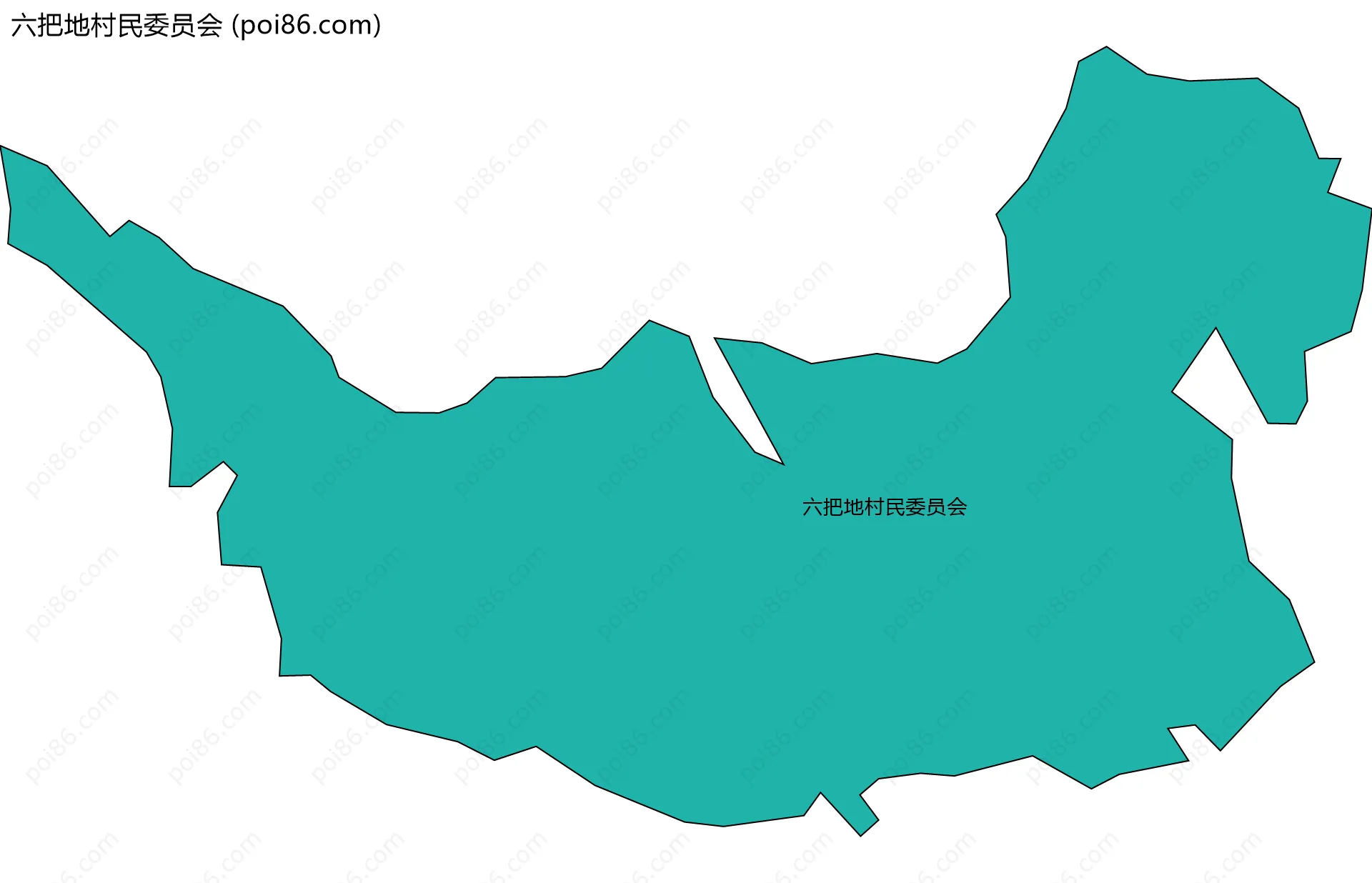 六把地村民委员会边界地图