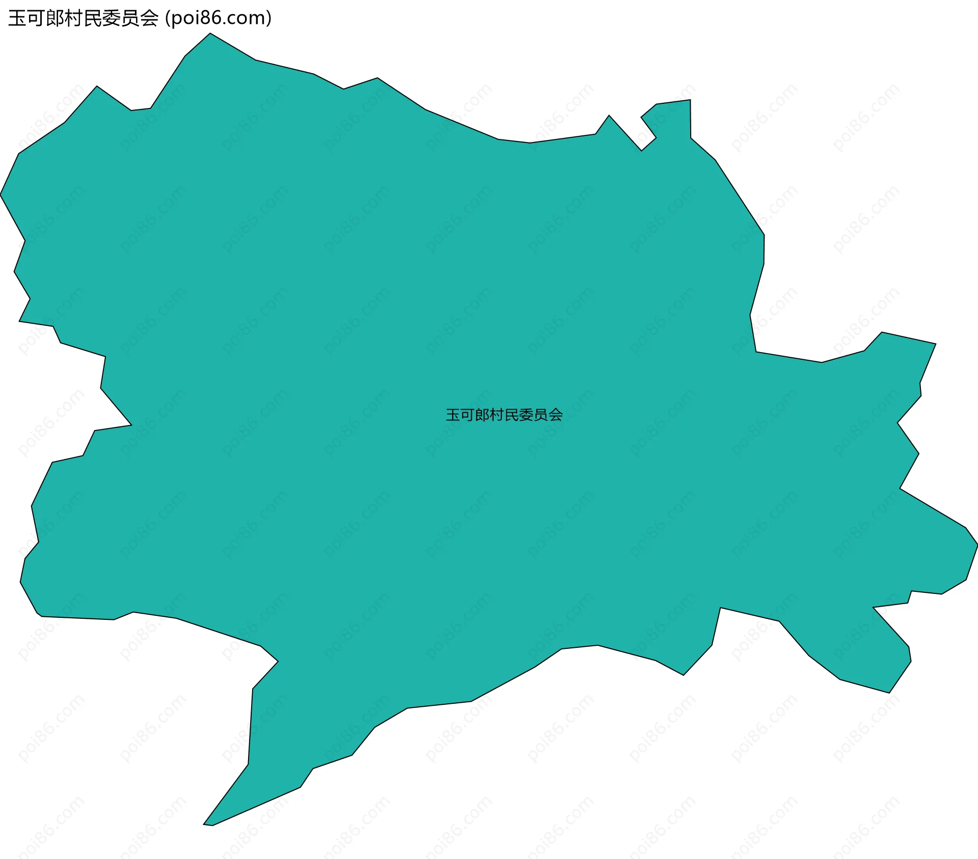 玉可郎村民委员会边界地图