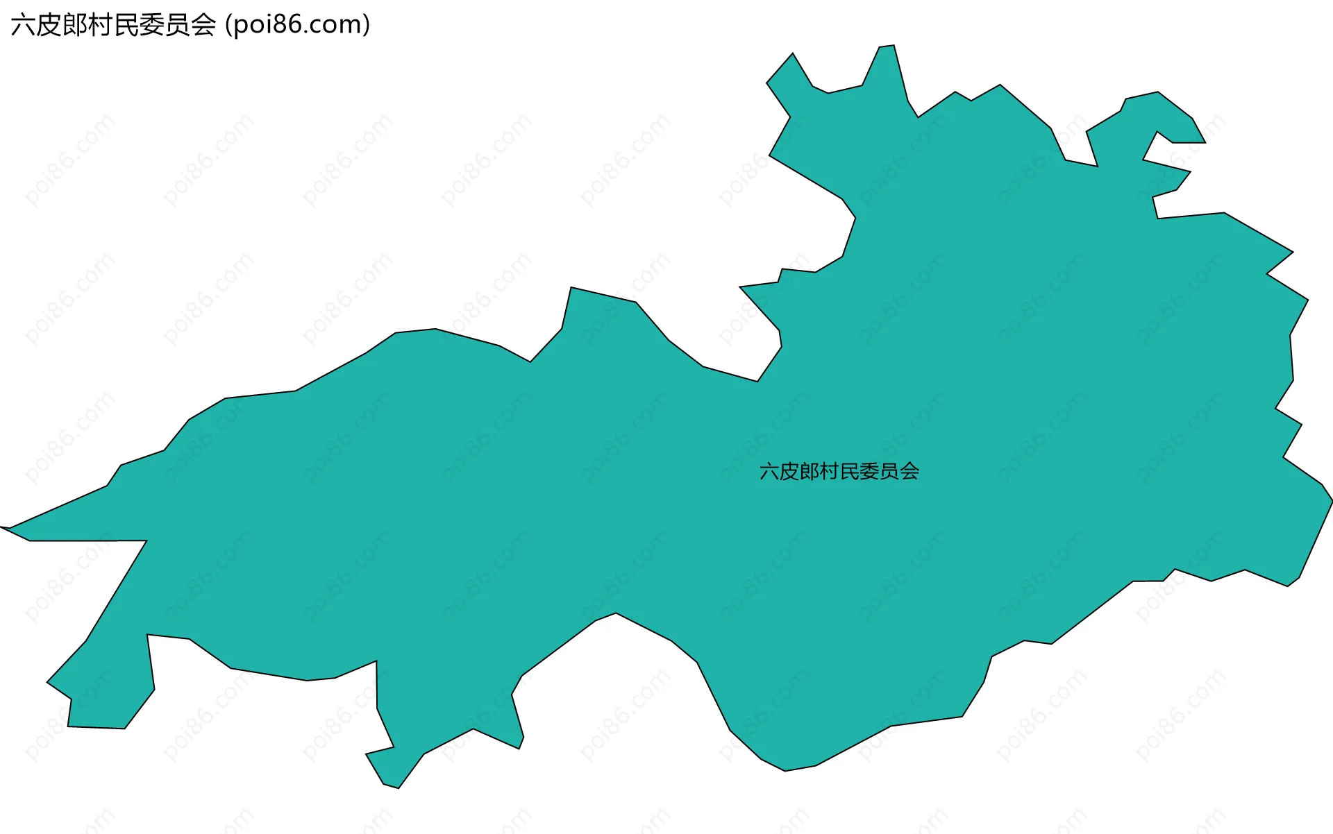 六皮郎村民委员会边界地图