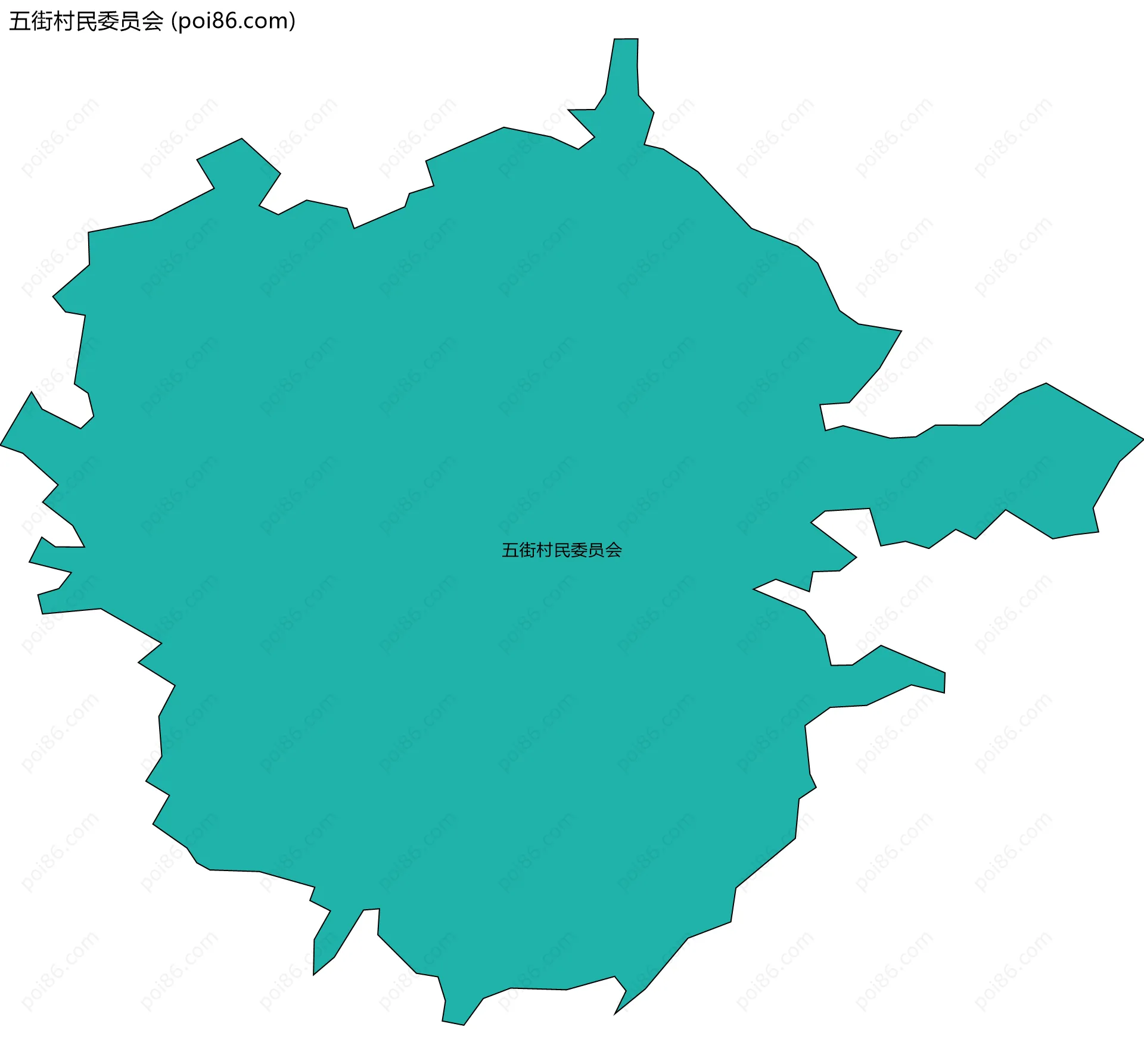 五街村民委员会边界地图