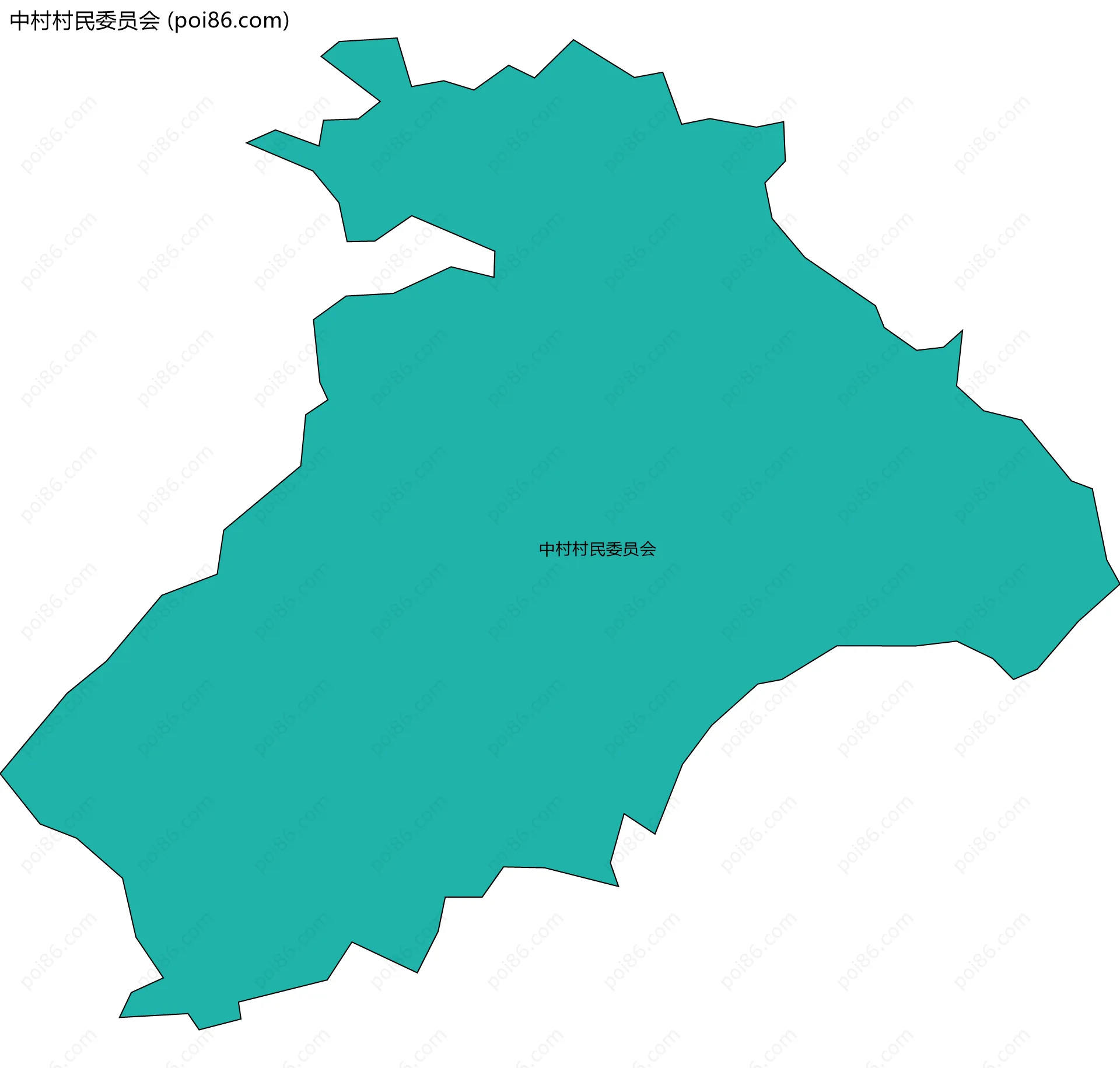 中村村民委员会边界地图