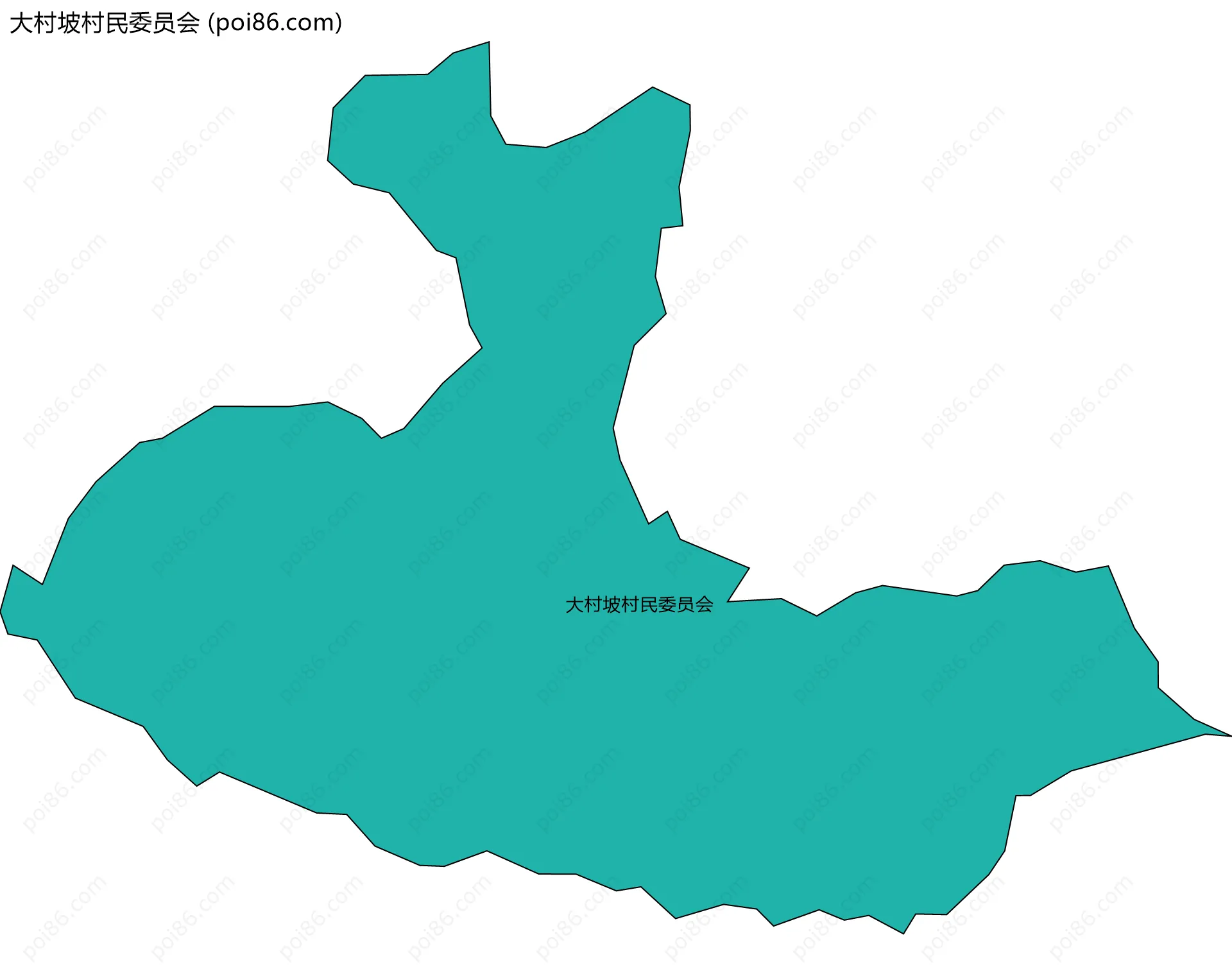 大村坡村民委员会边界地图