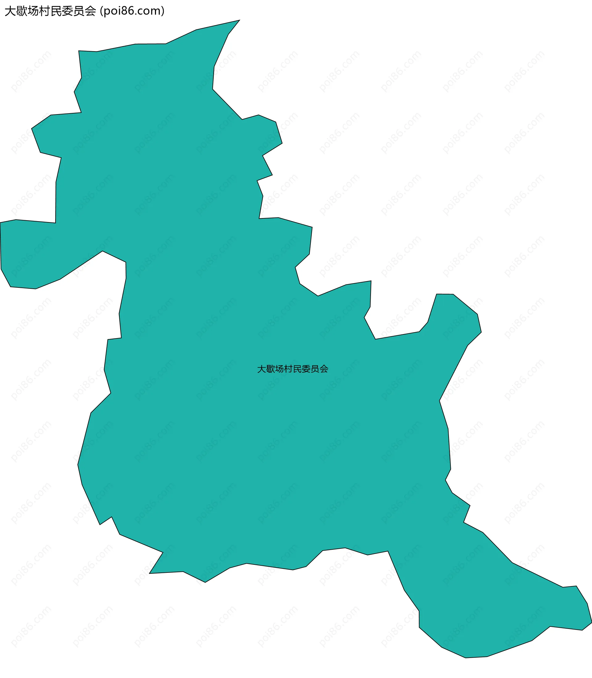 大歇场村民委员会边界地图