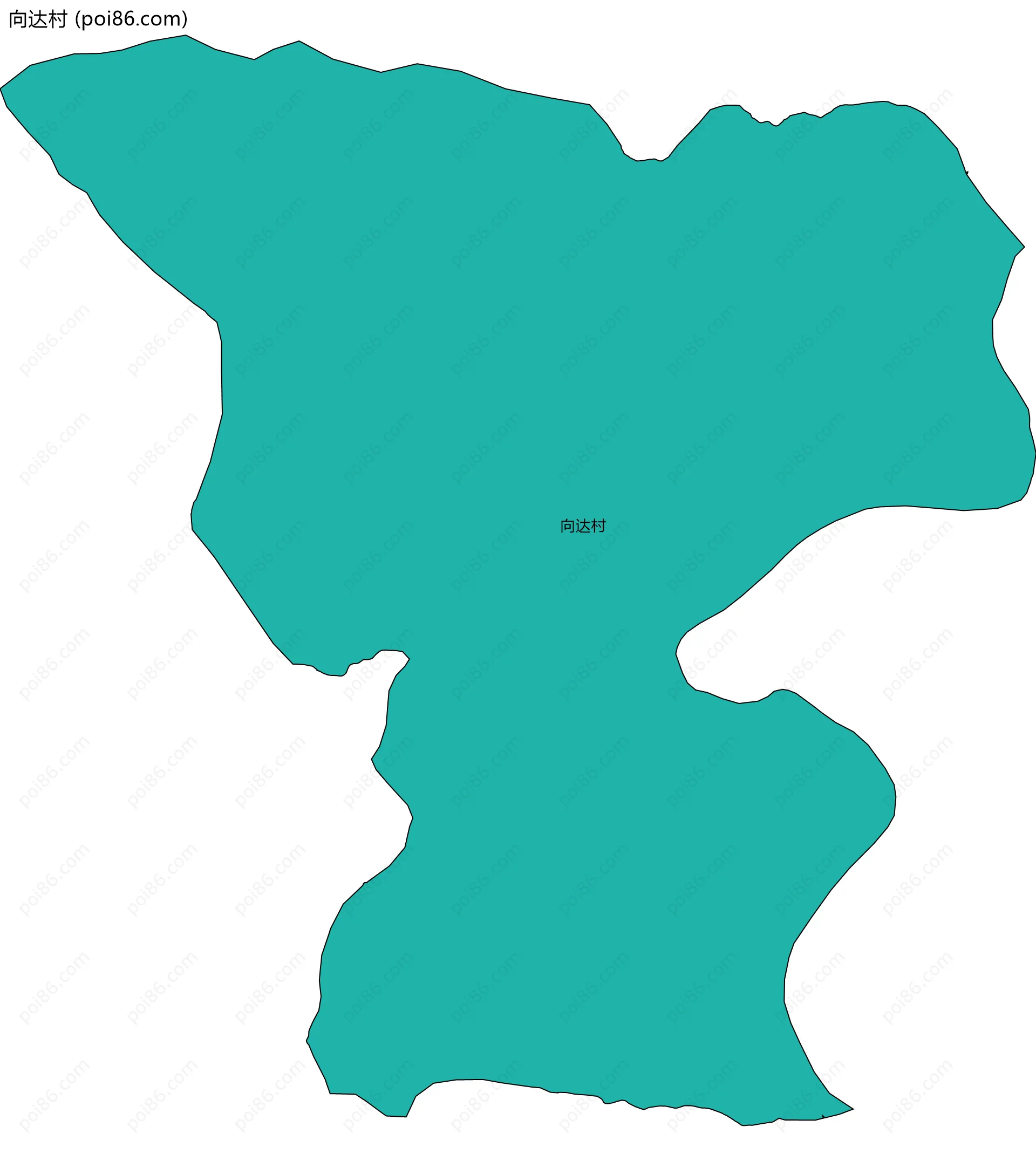 向达村边界地图