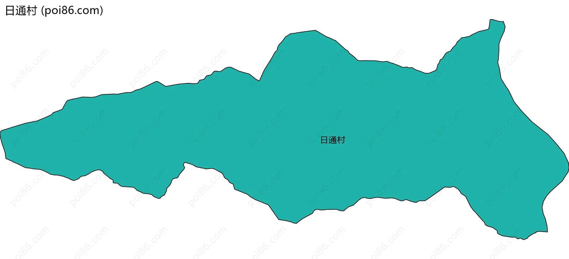 日通村边界地图