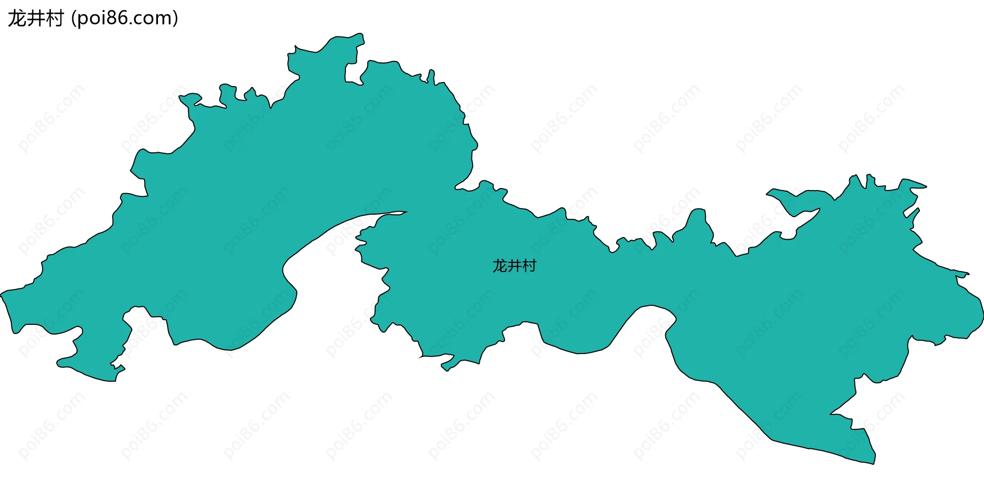 龙井村边界地图