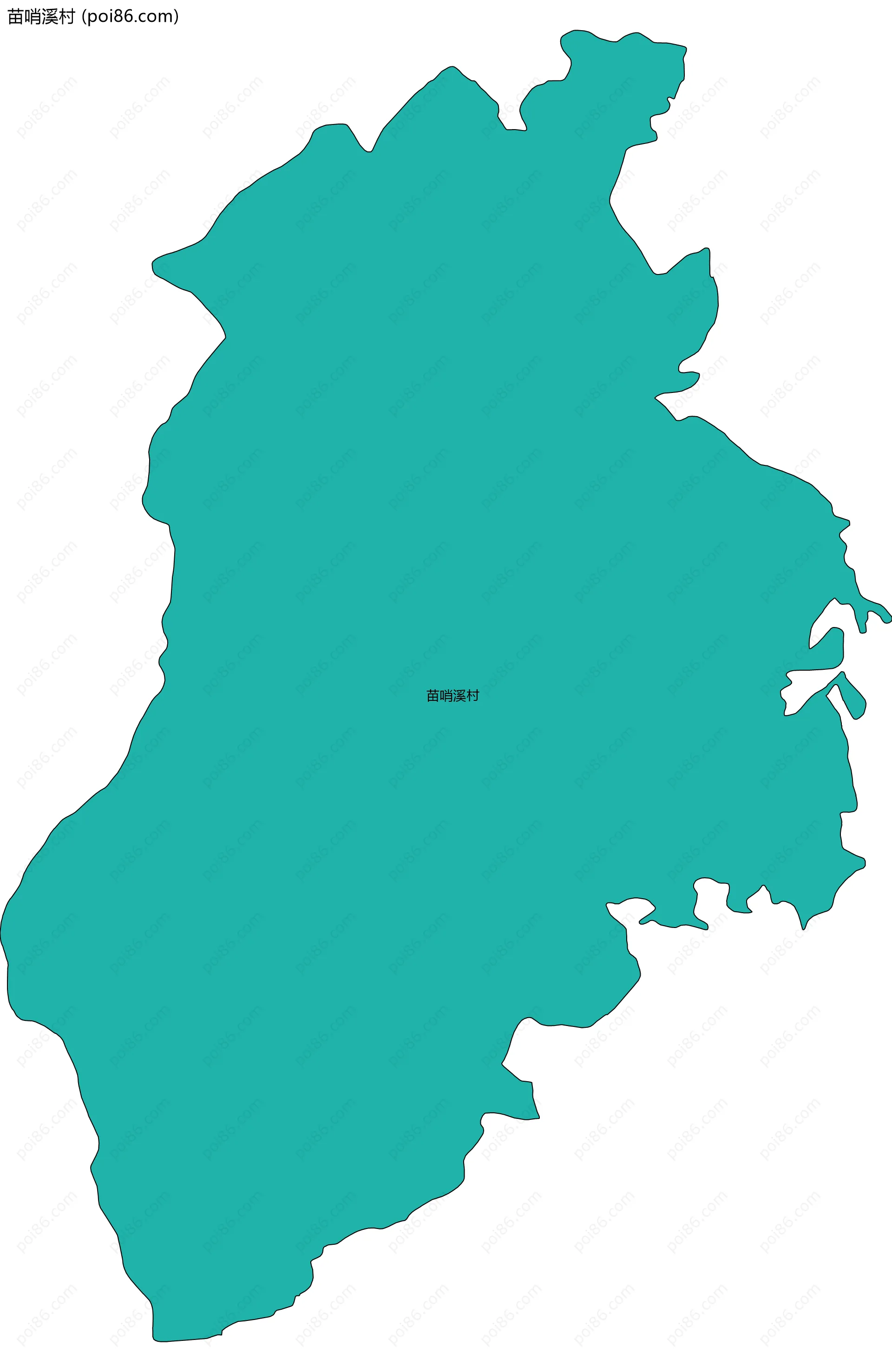 苗哨溪村边界地图