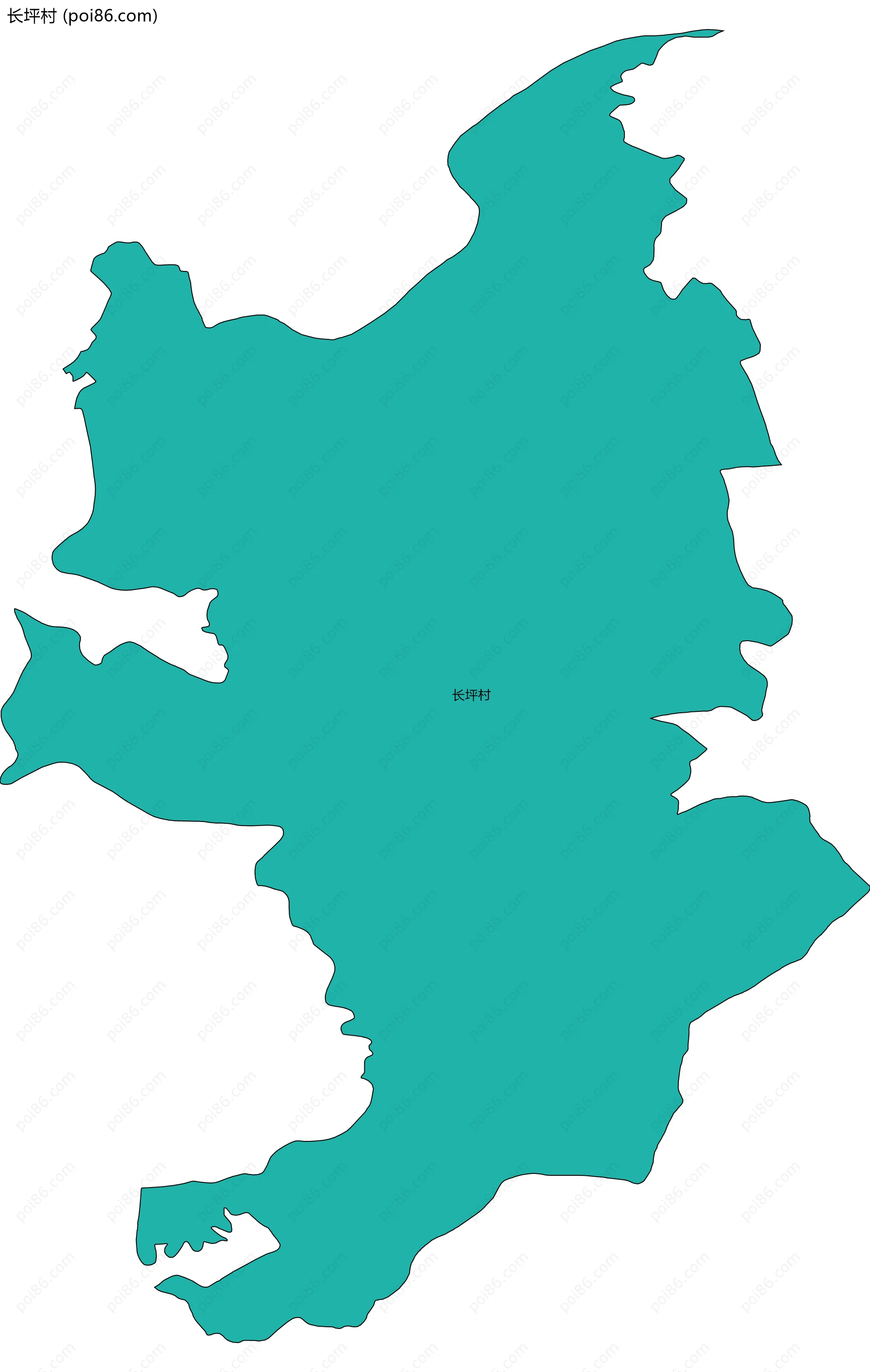 长坪村边界地图