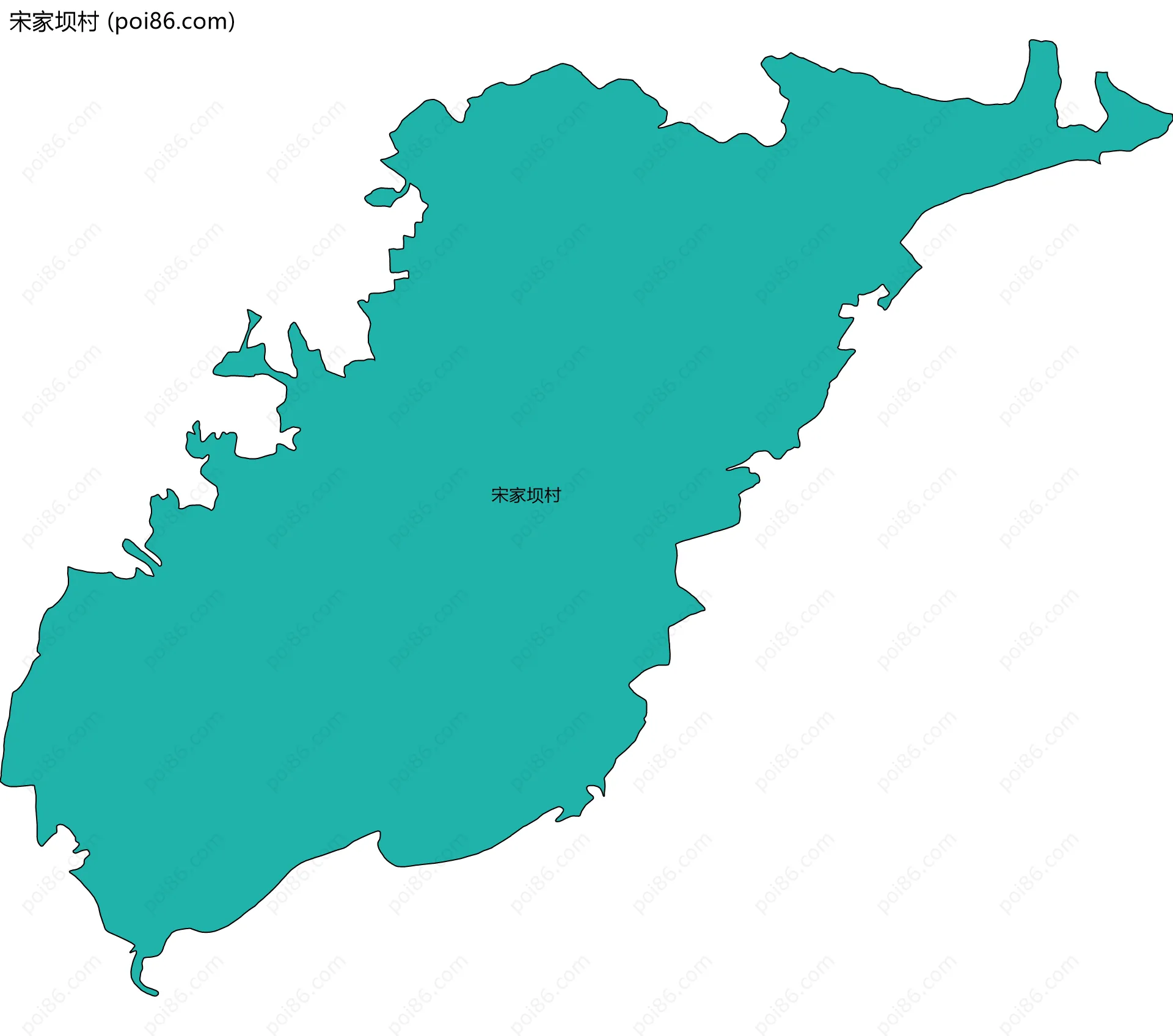 宋家坝村边界地图