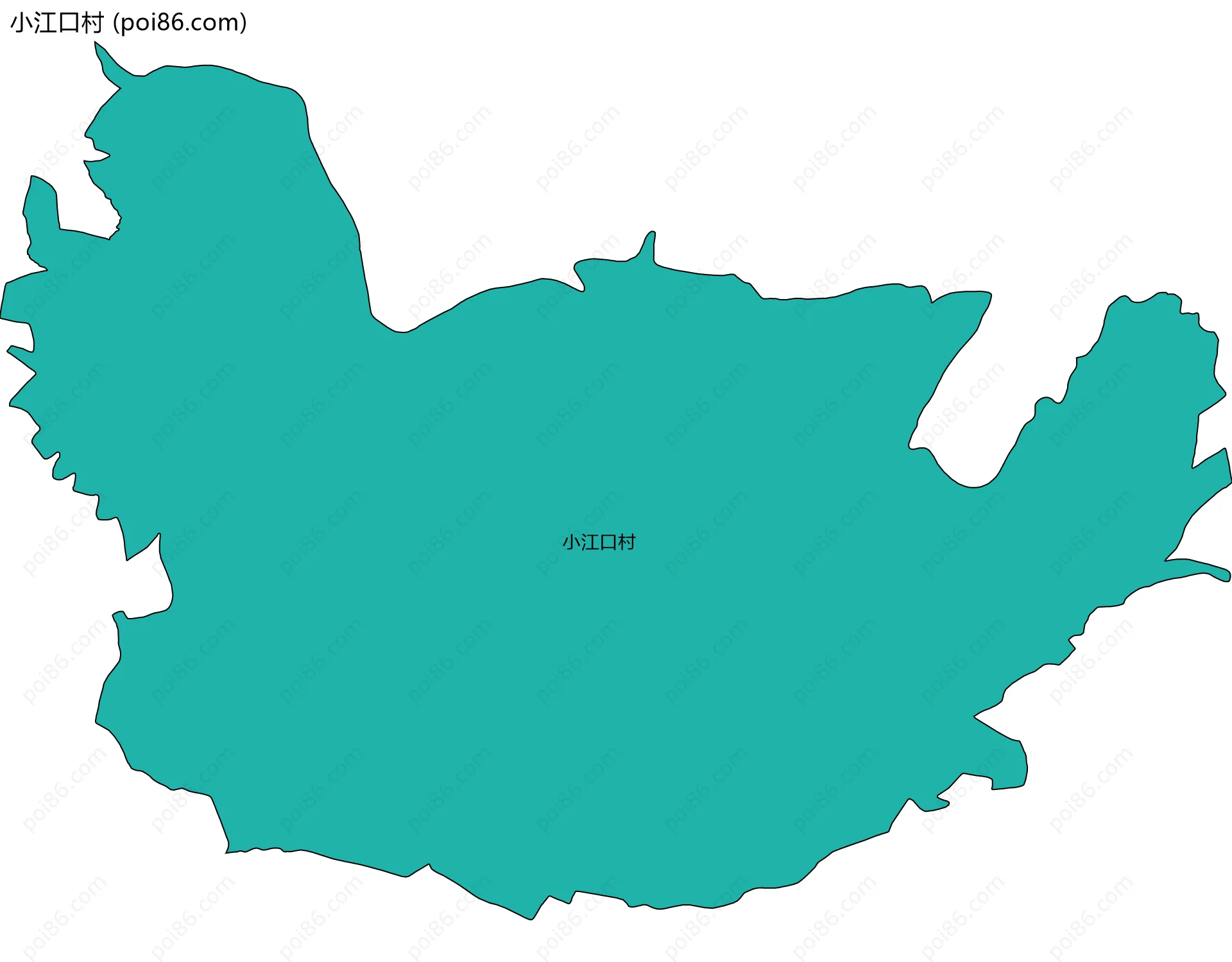 小江口村边界地图