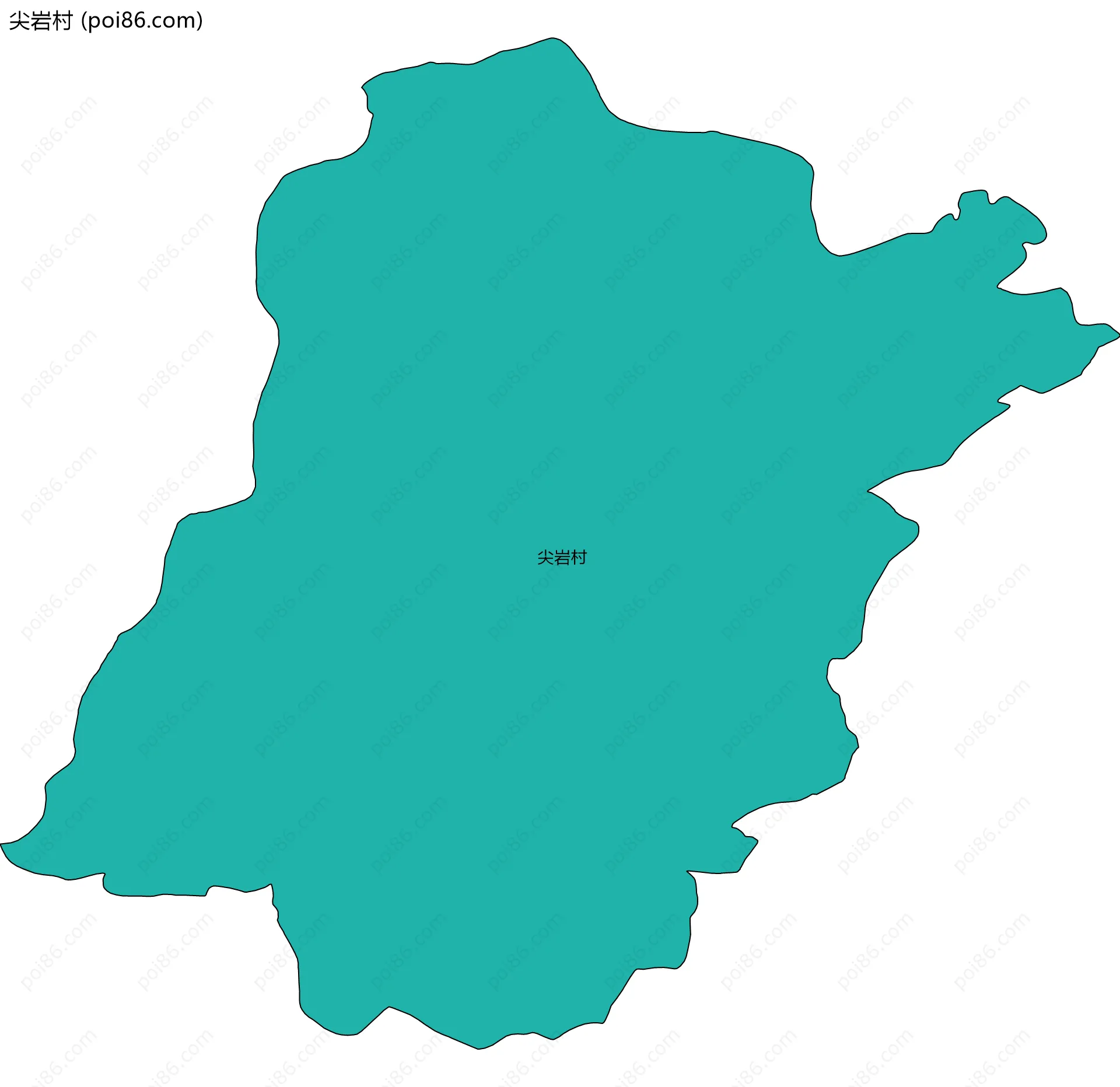 尖岩村边界地图