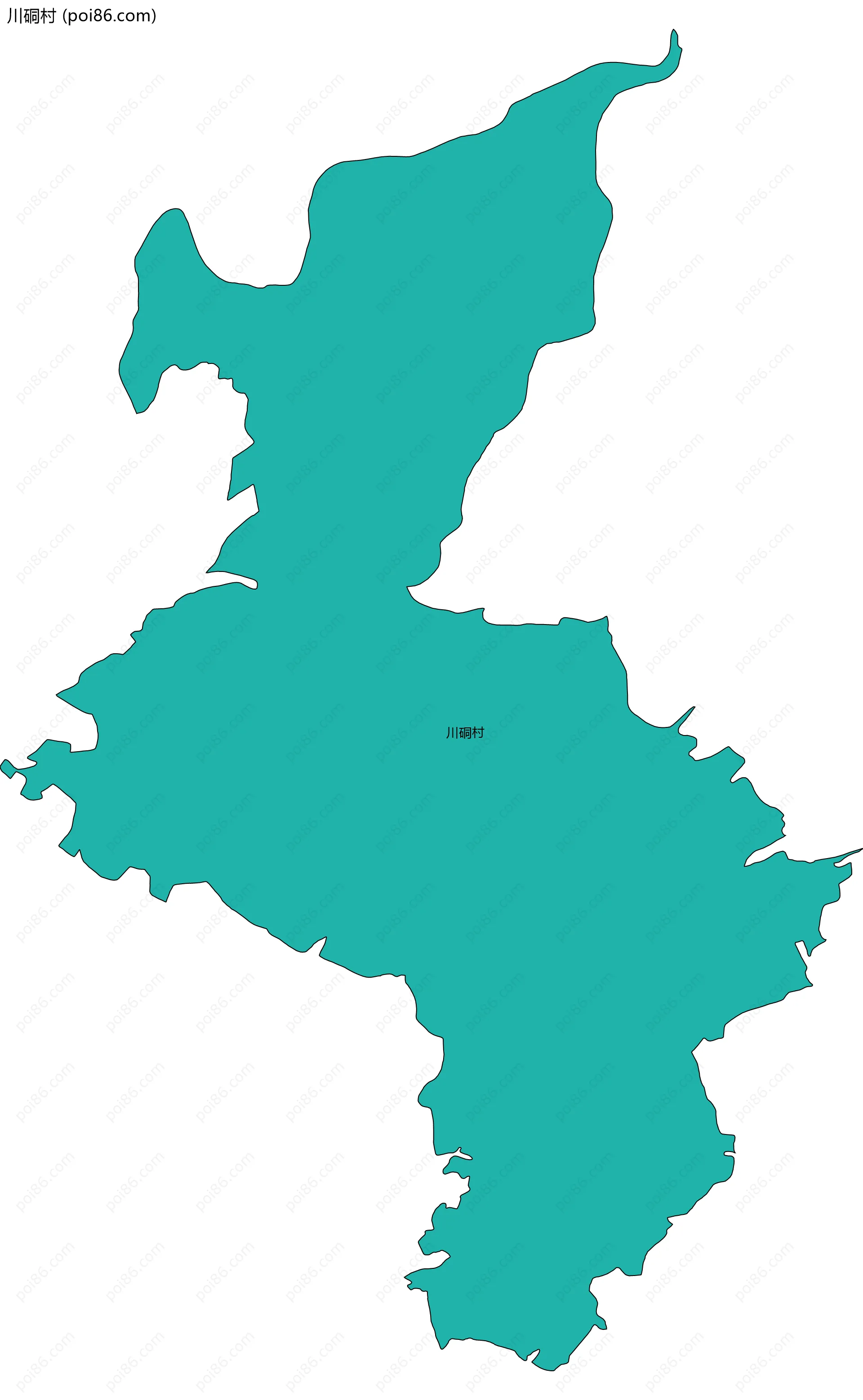 川硐村边界地图