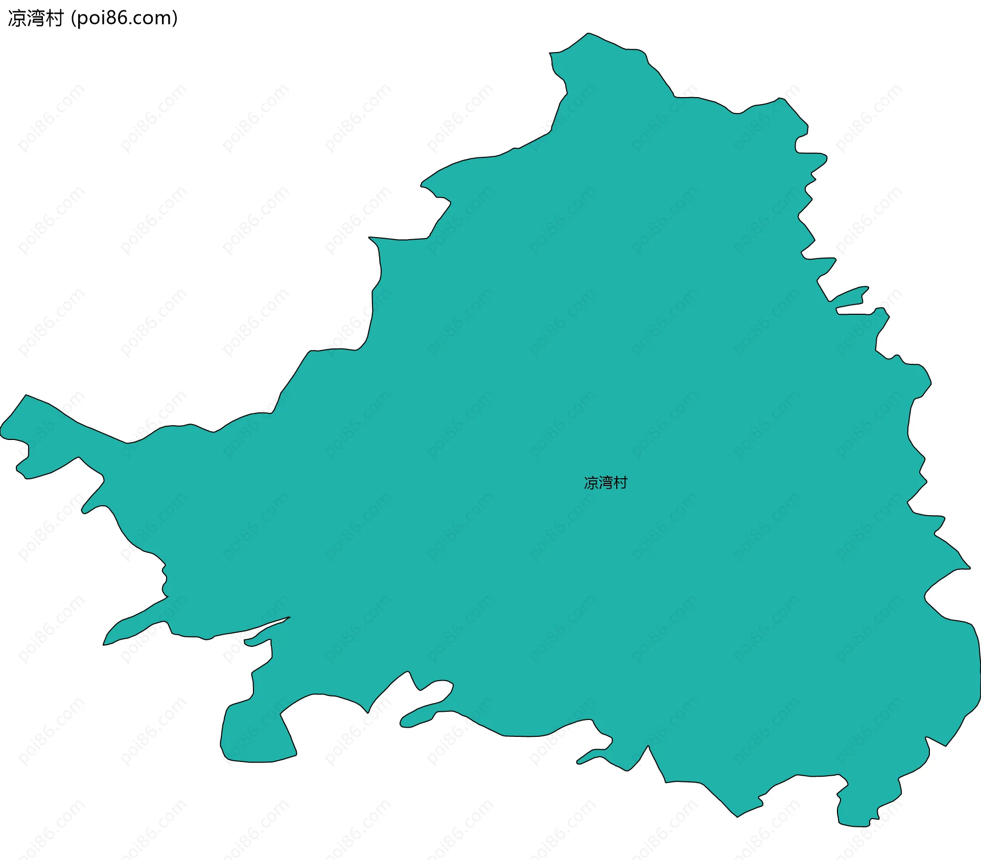 凉湾村边界地图