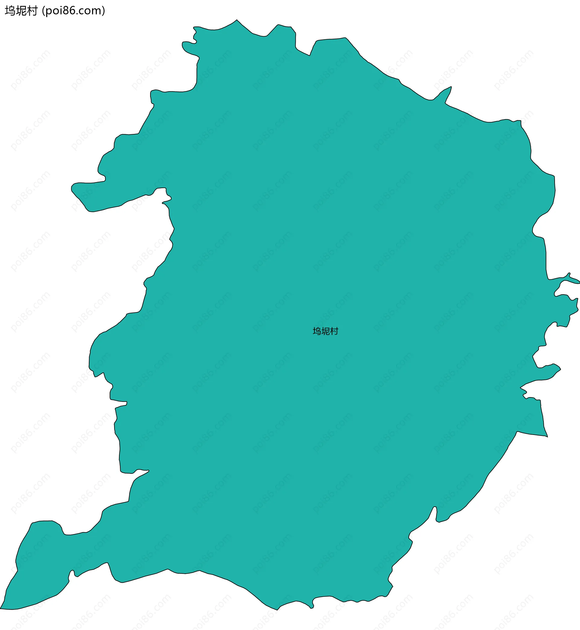 坞坭村边界地图