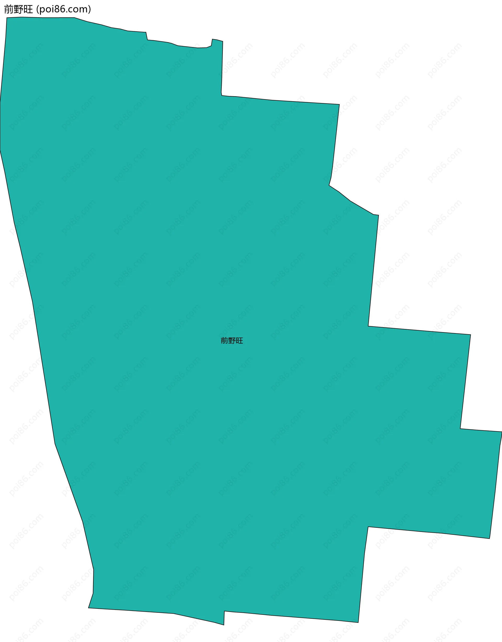 前野旺边界地图