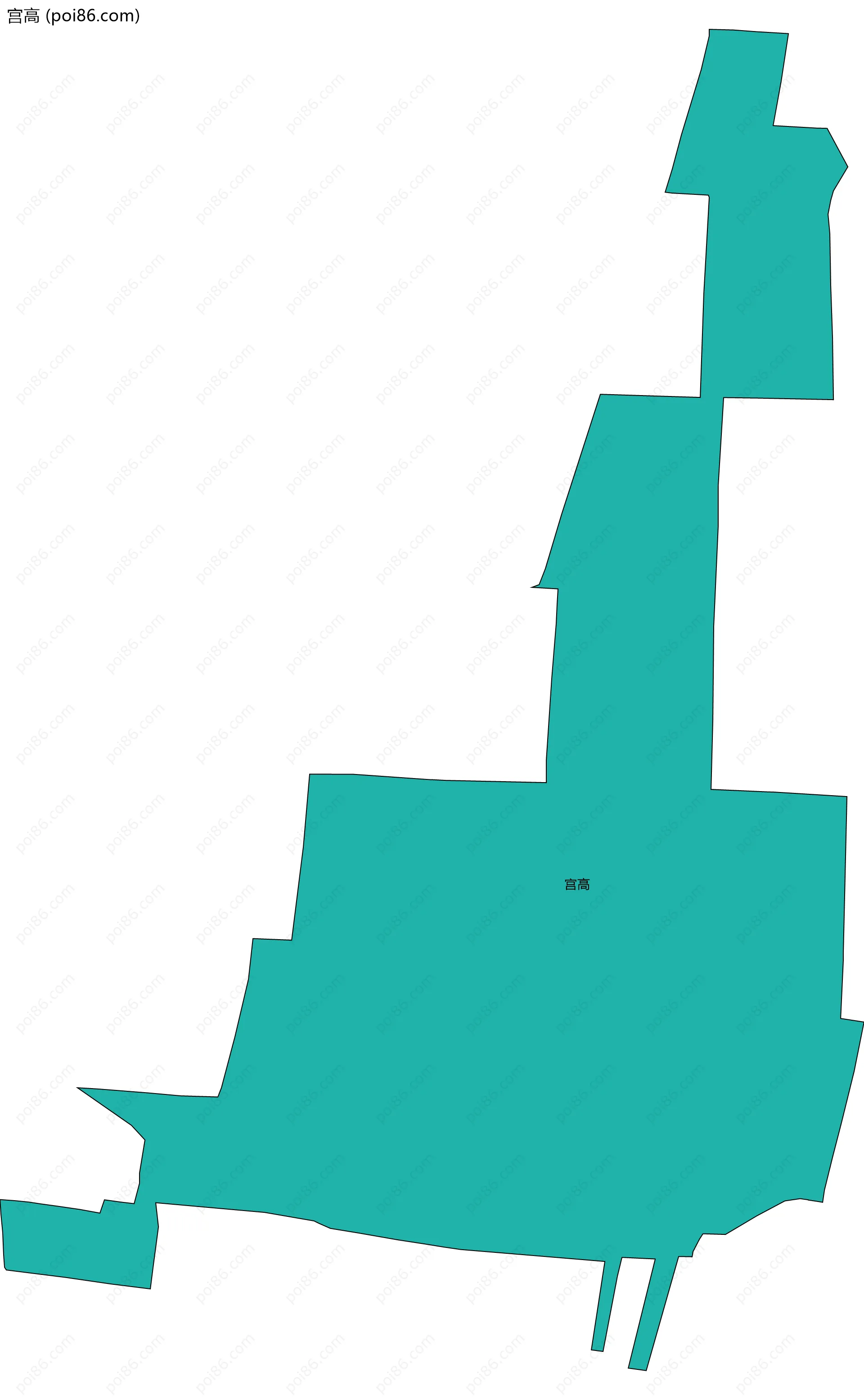 宫高边界地图