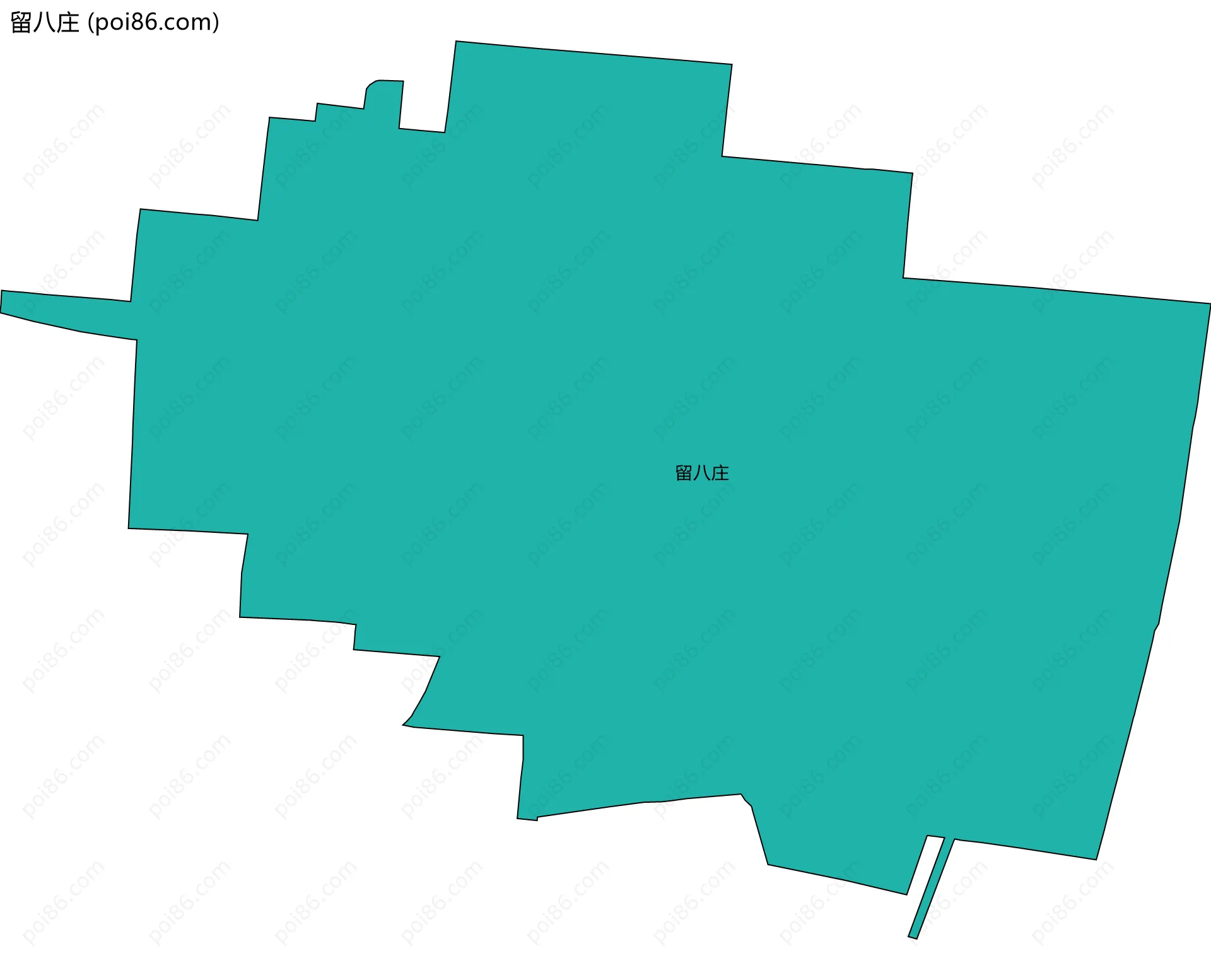 留八庄边界地图
