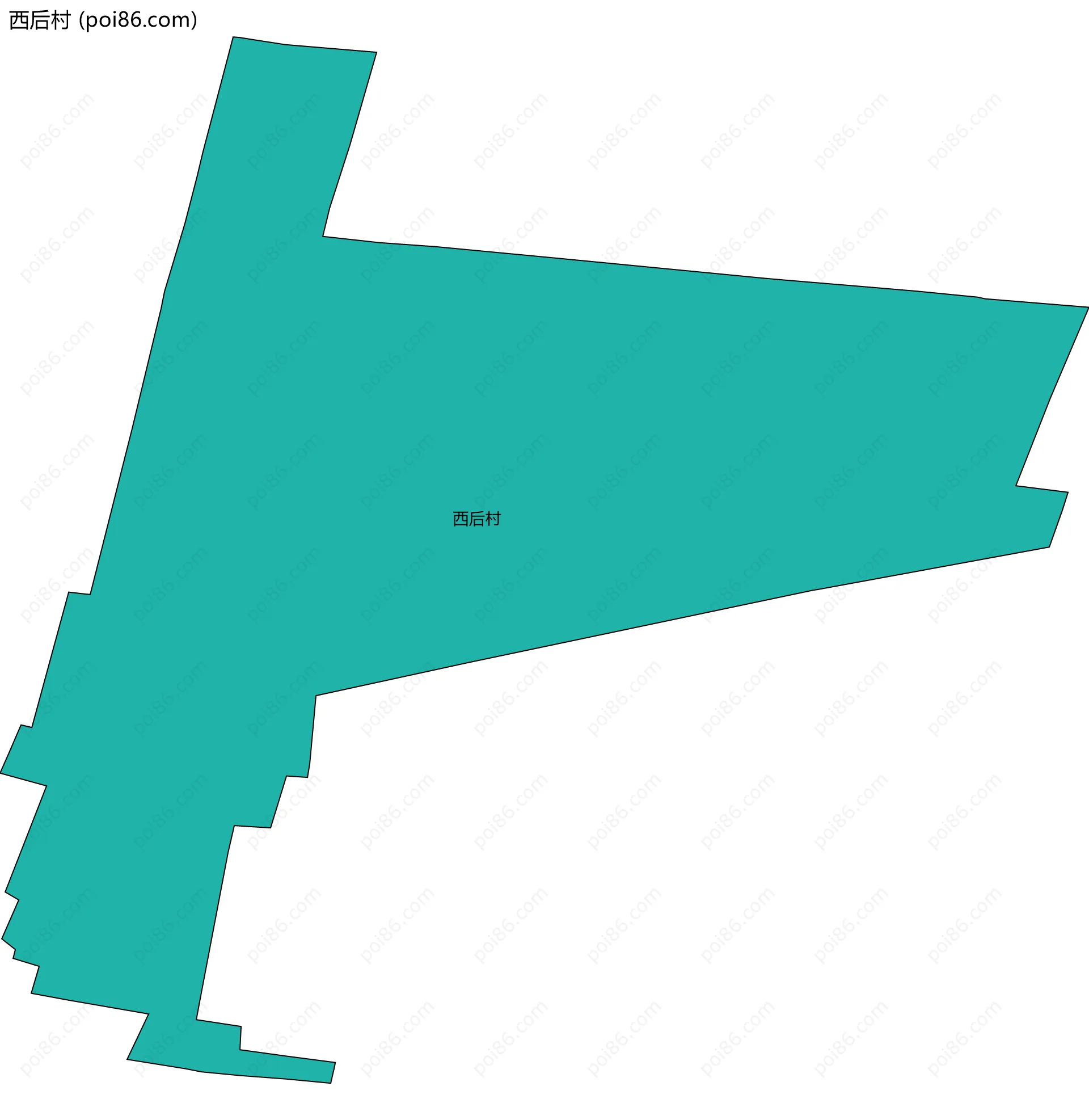 西后村边界地图