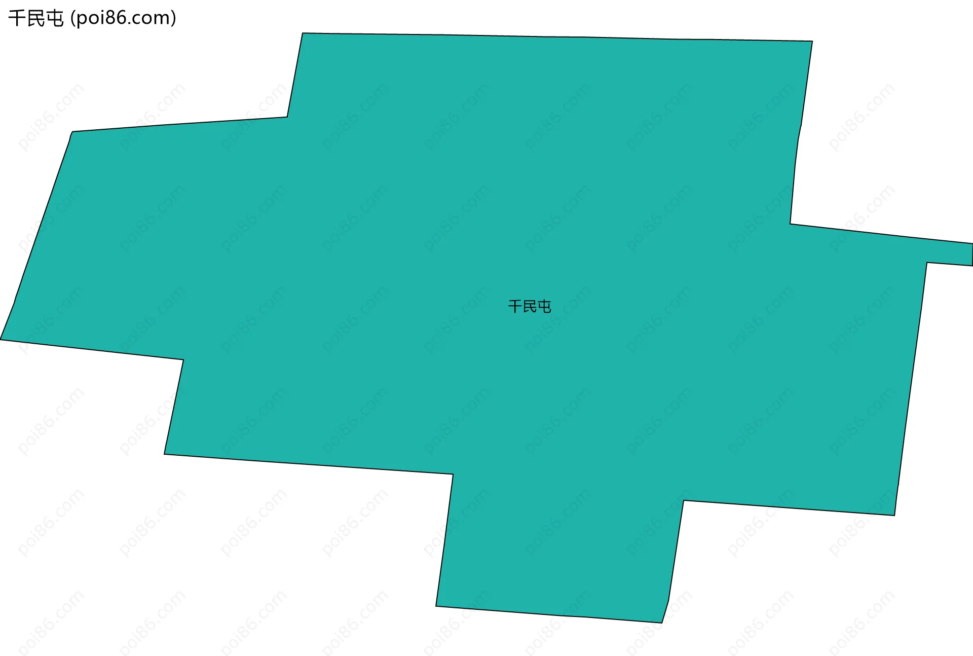 千民屯边界地图