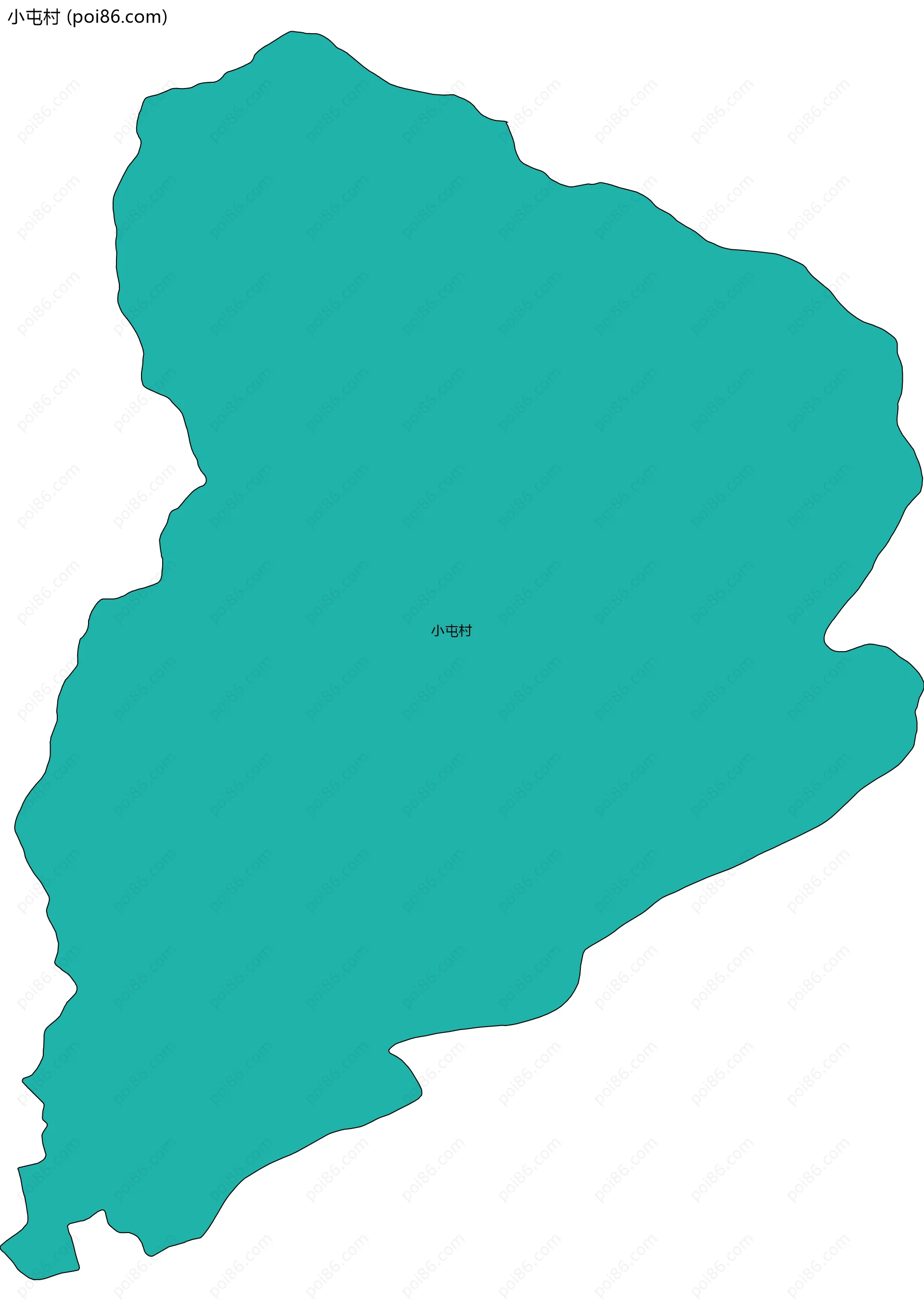 小屯村边界地图