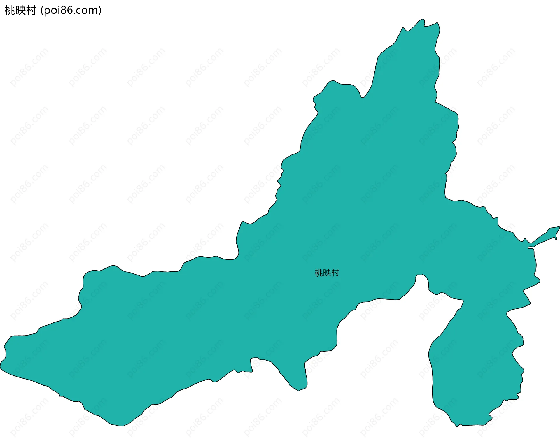 桃映村边界地图