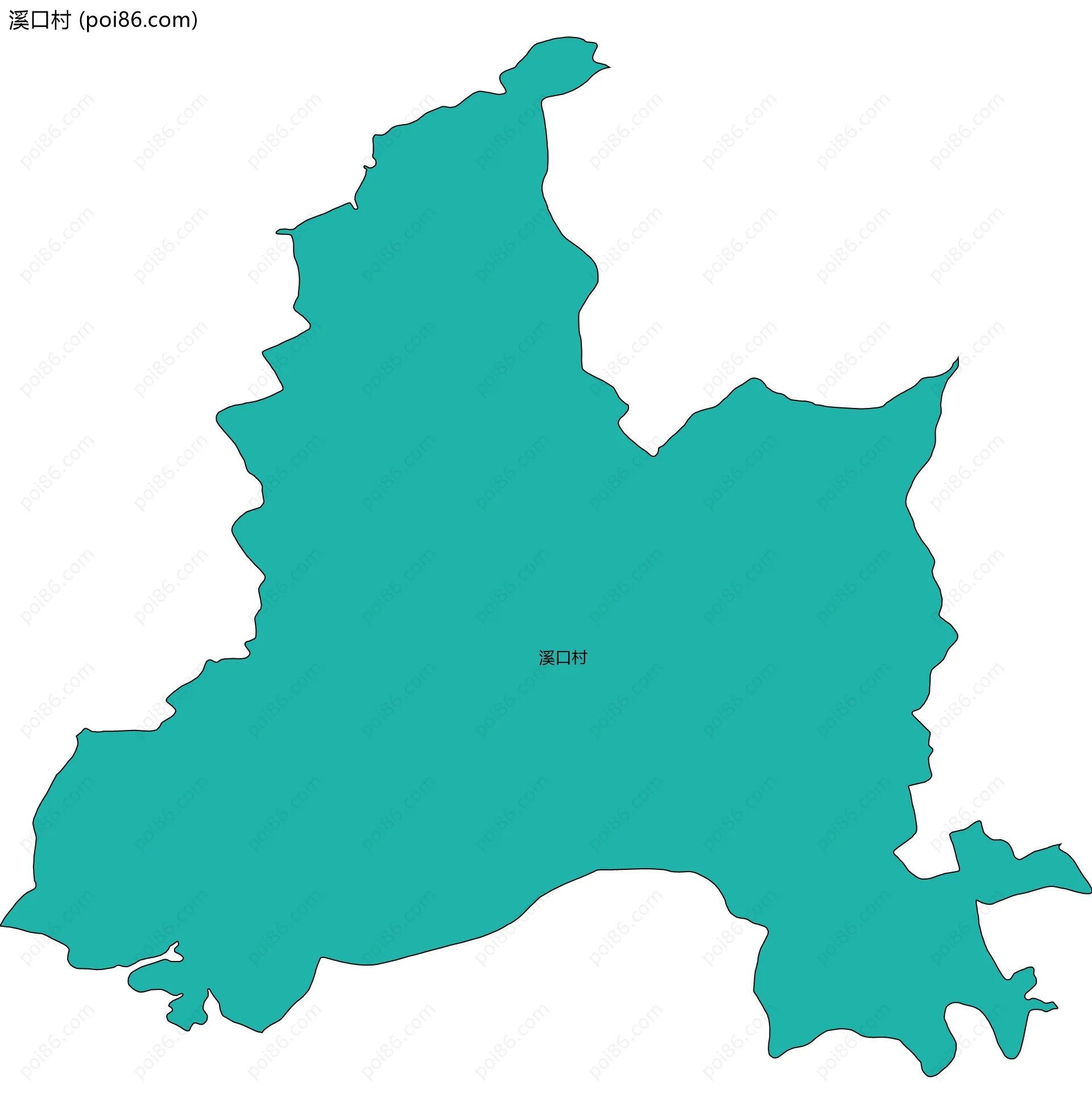 溪口村边界地图