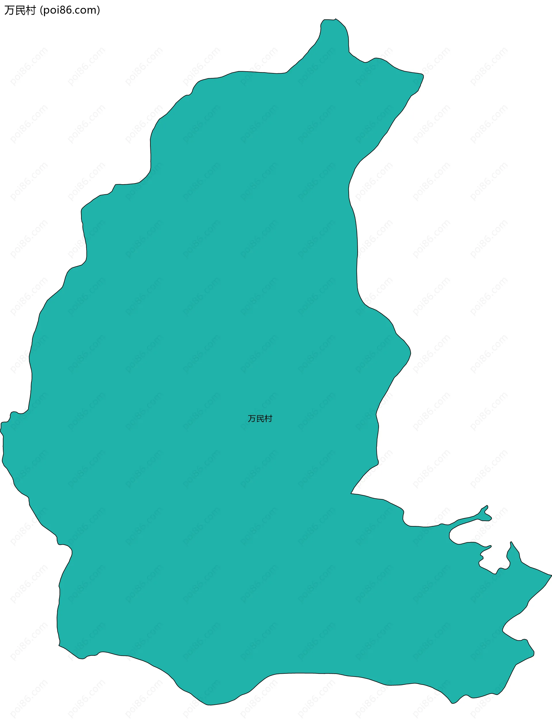 万民村边界地图