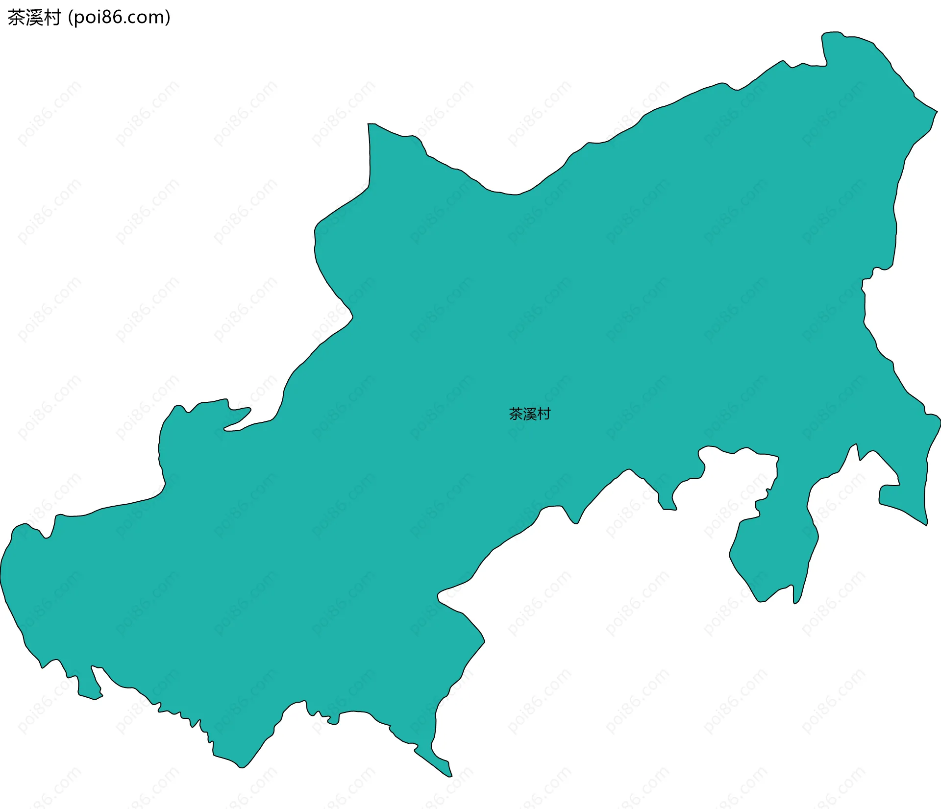 茶溪村边界地图