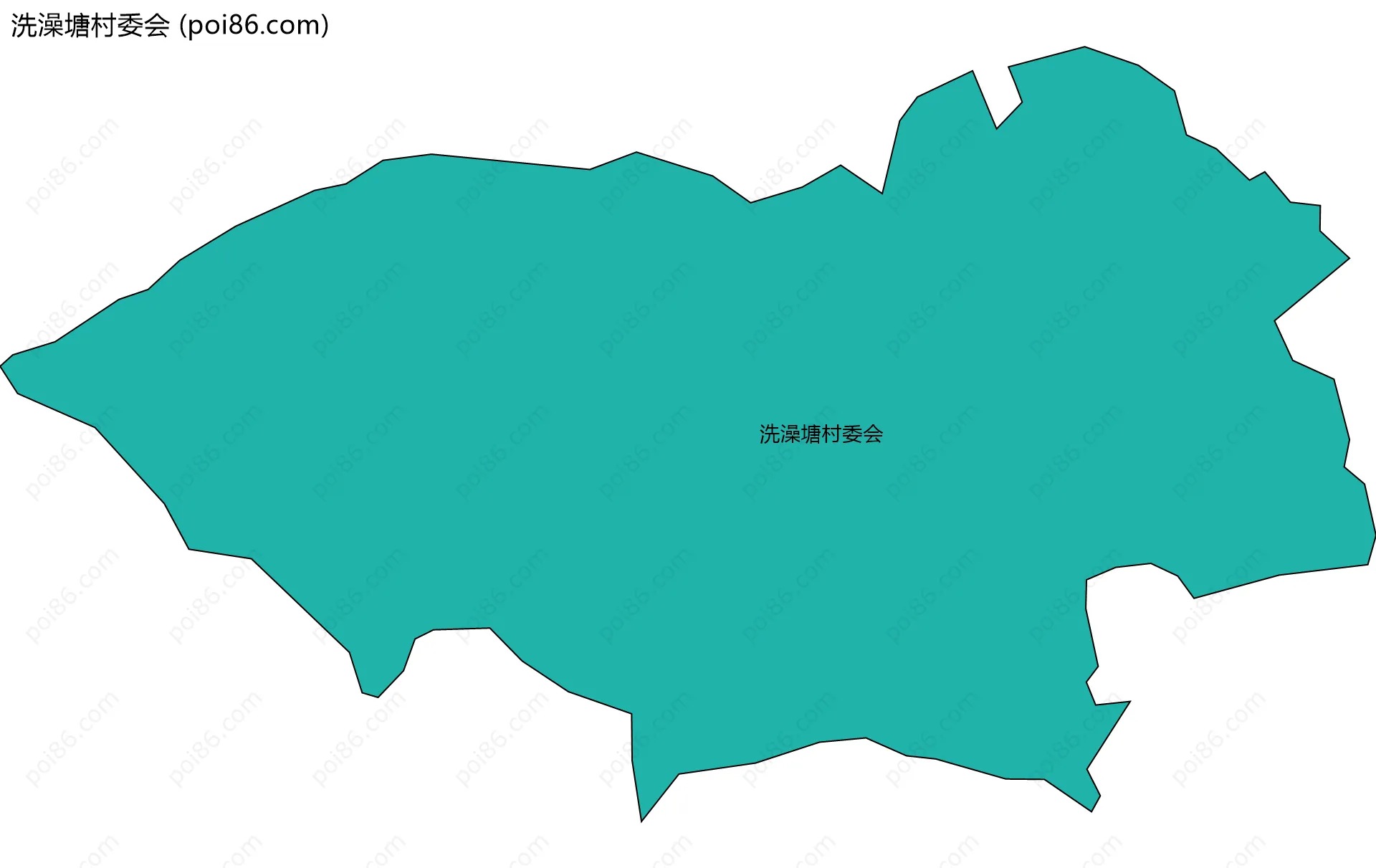 洗澡塘村委会边界地图