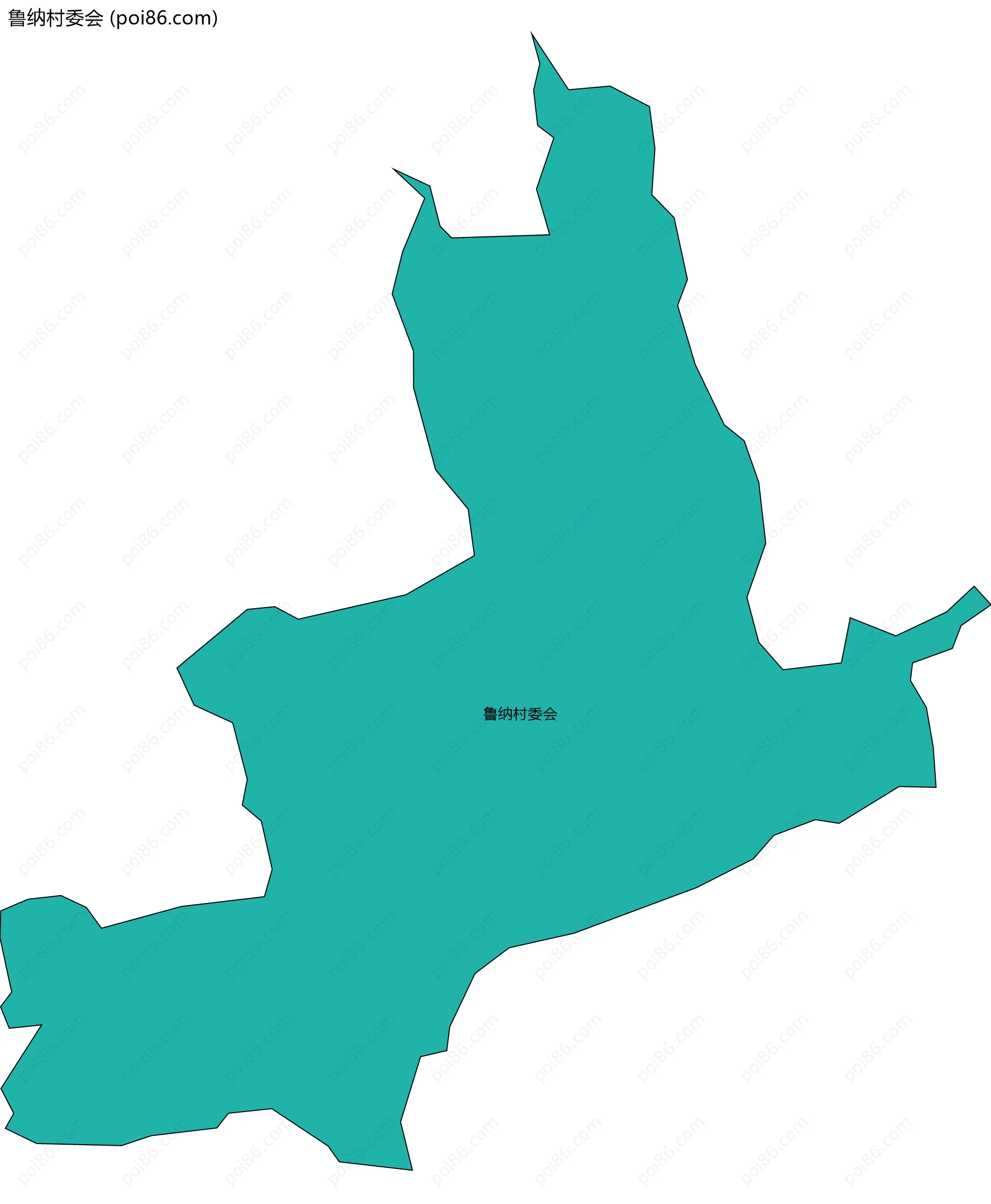 鲁纳村委会边界地图