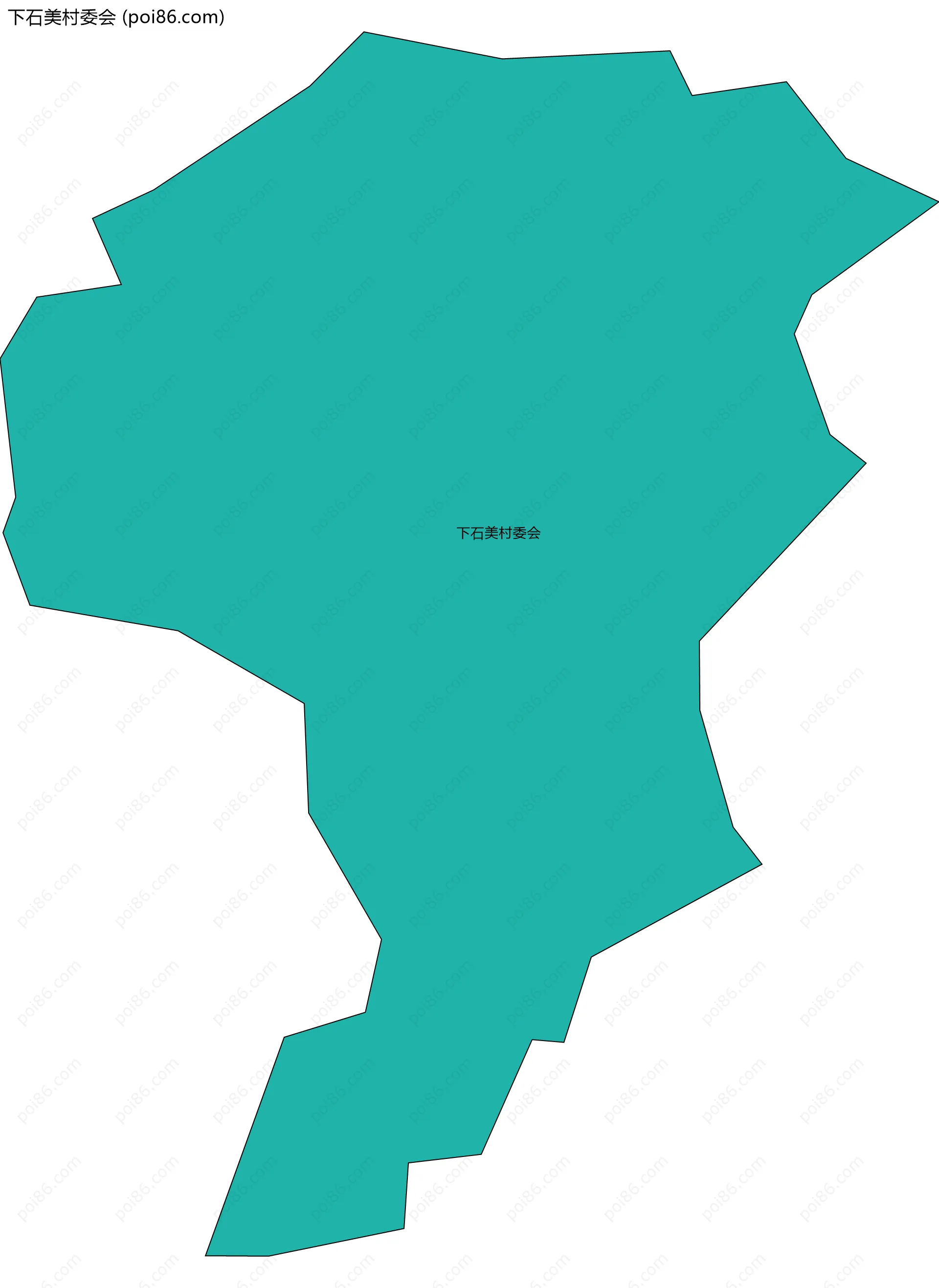 下石美村委会边界地图