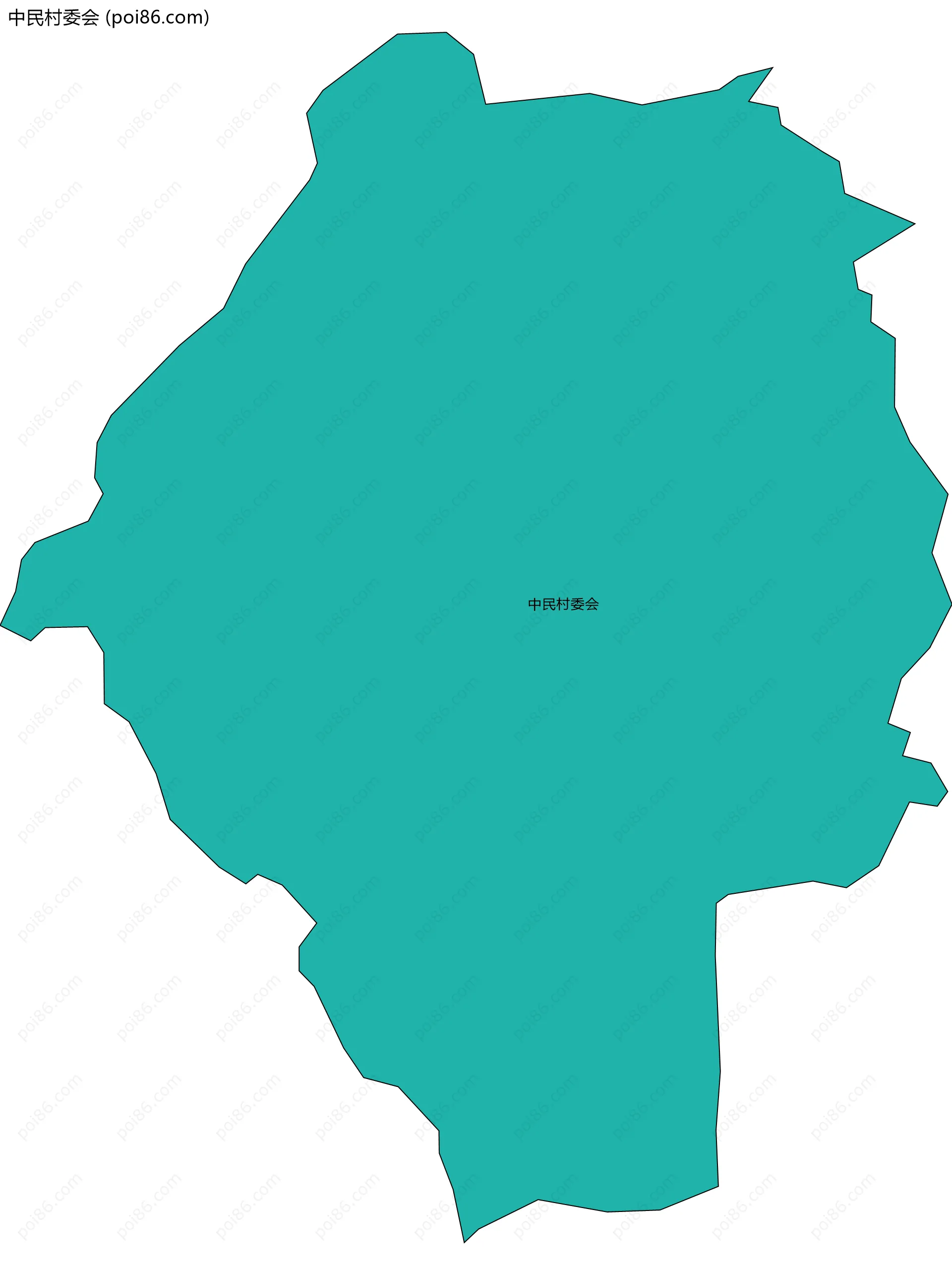 中民村委会边界地图