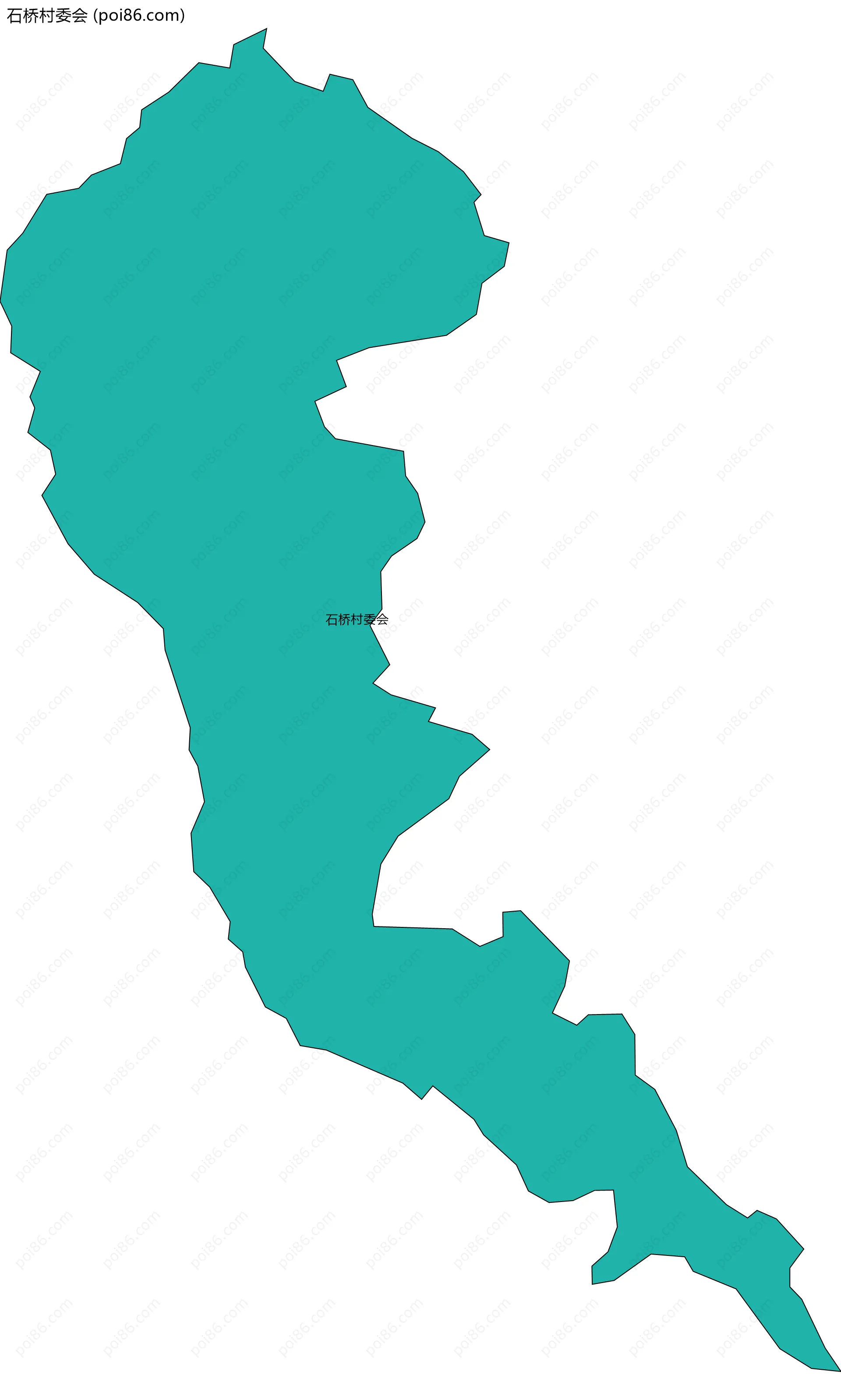 石桥村委会边界地图