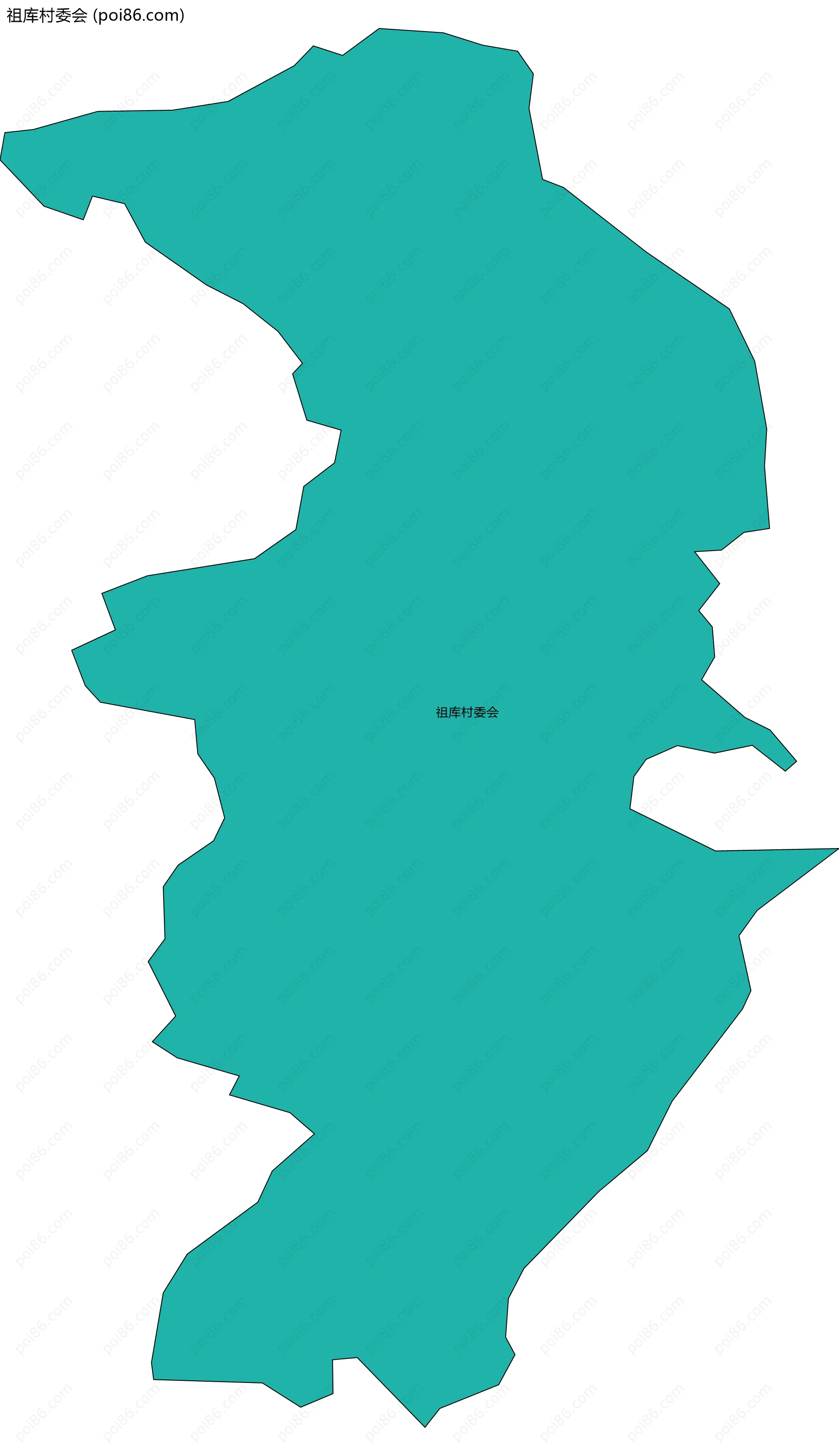 祖库村委会边界地图