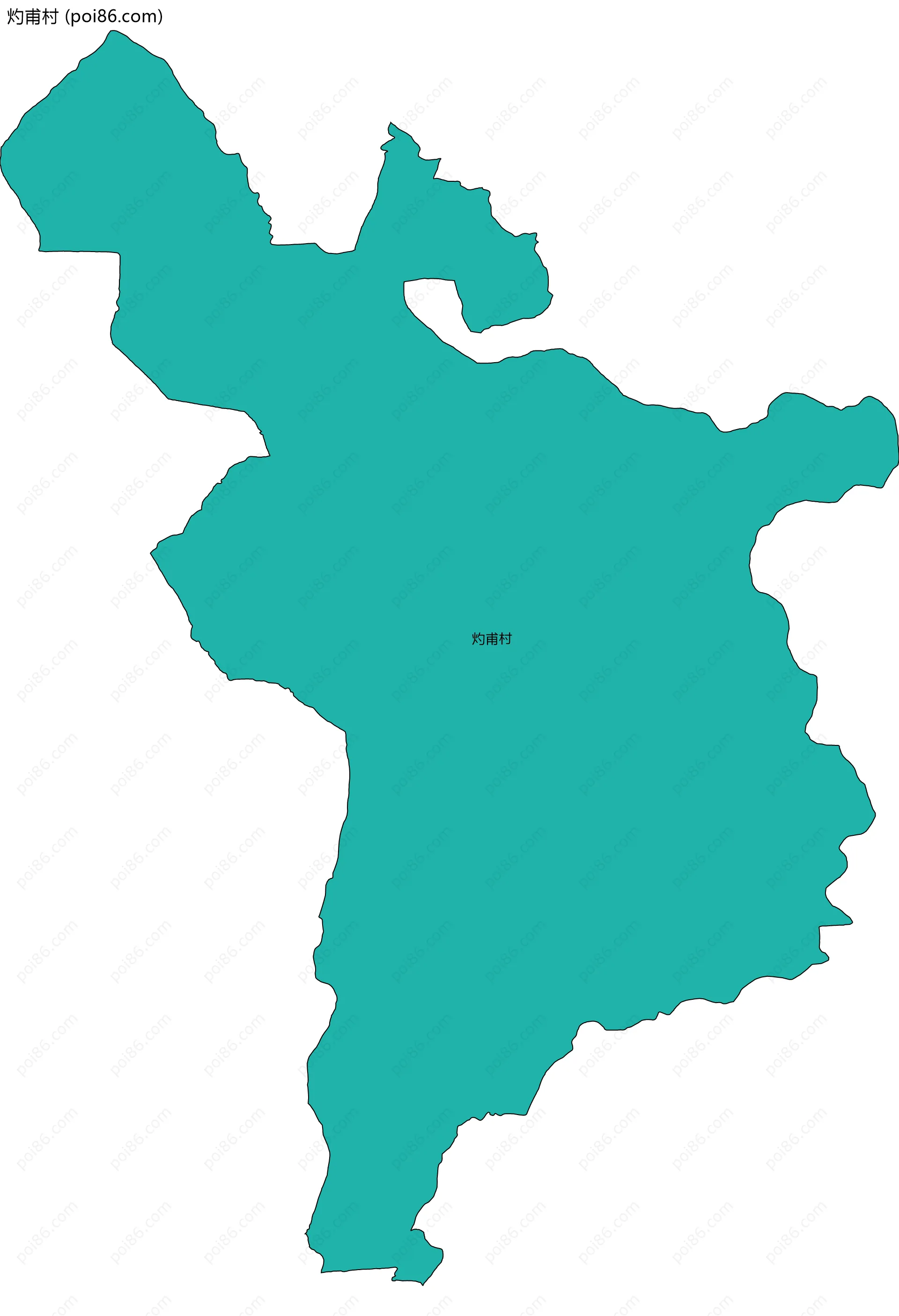 灼甫村边界地图