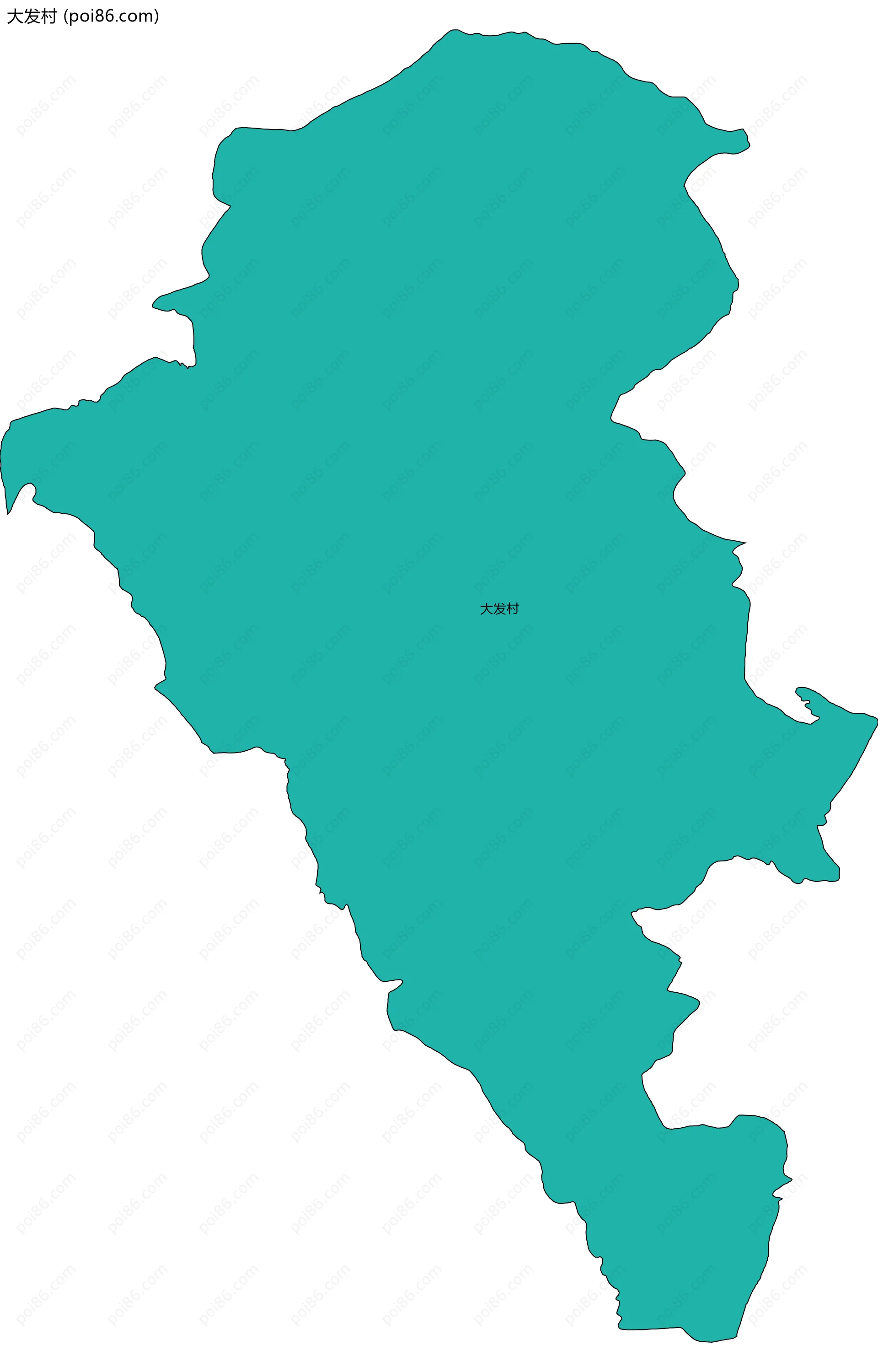 大发村边界地图