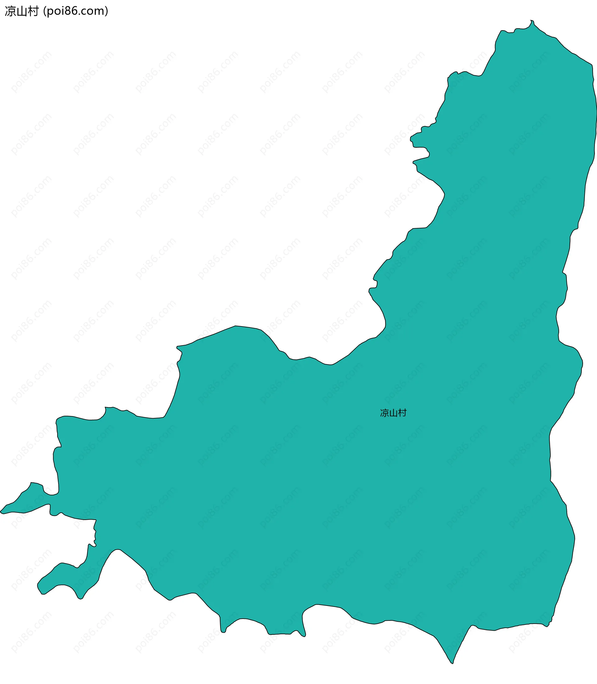 凉山村边界地图