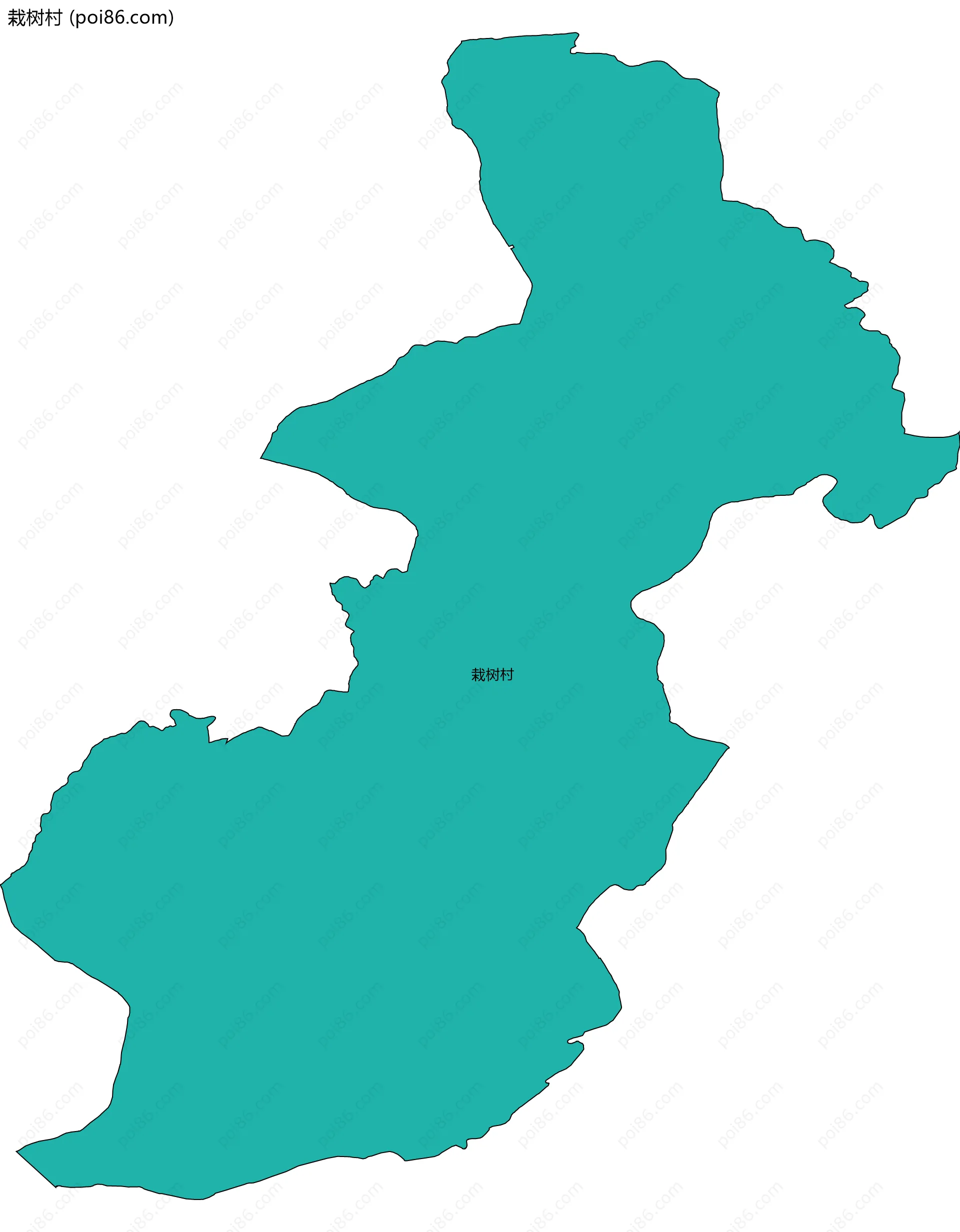 栽树村边界地图