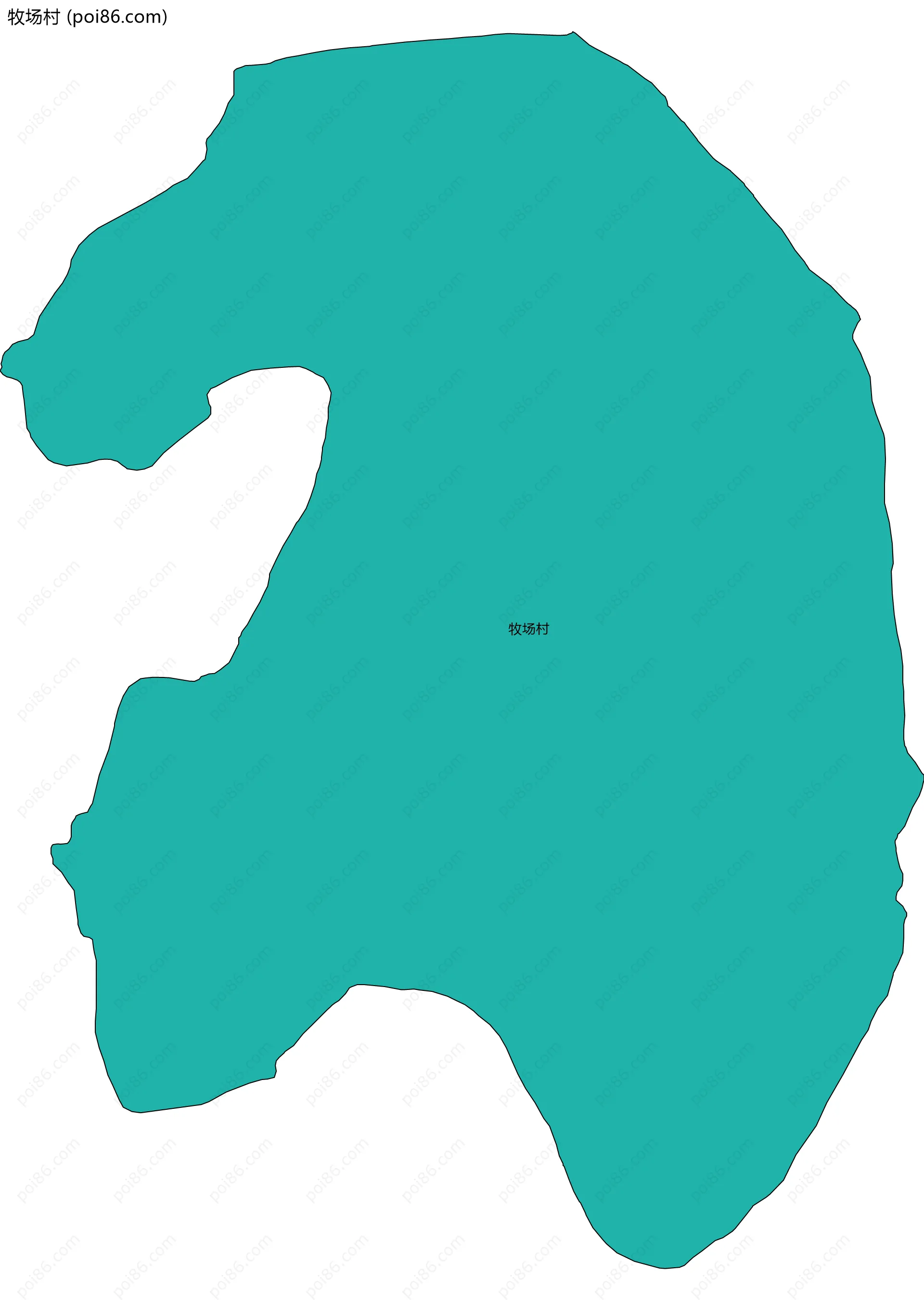 牧场村边界地图