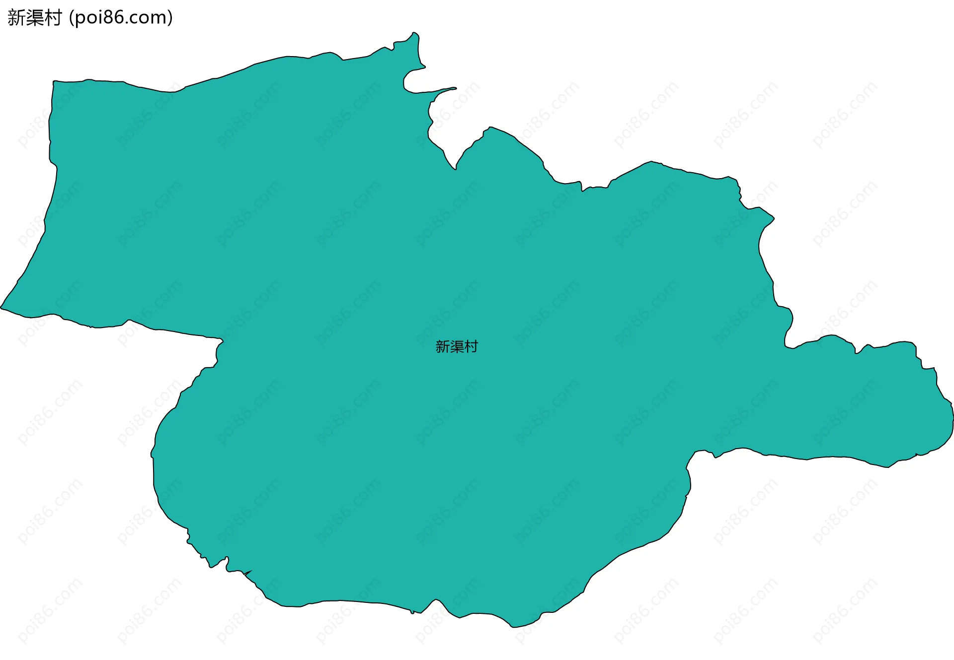 新渠村边界地图