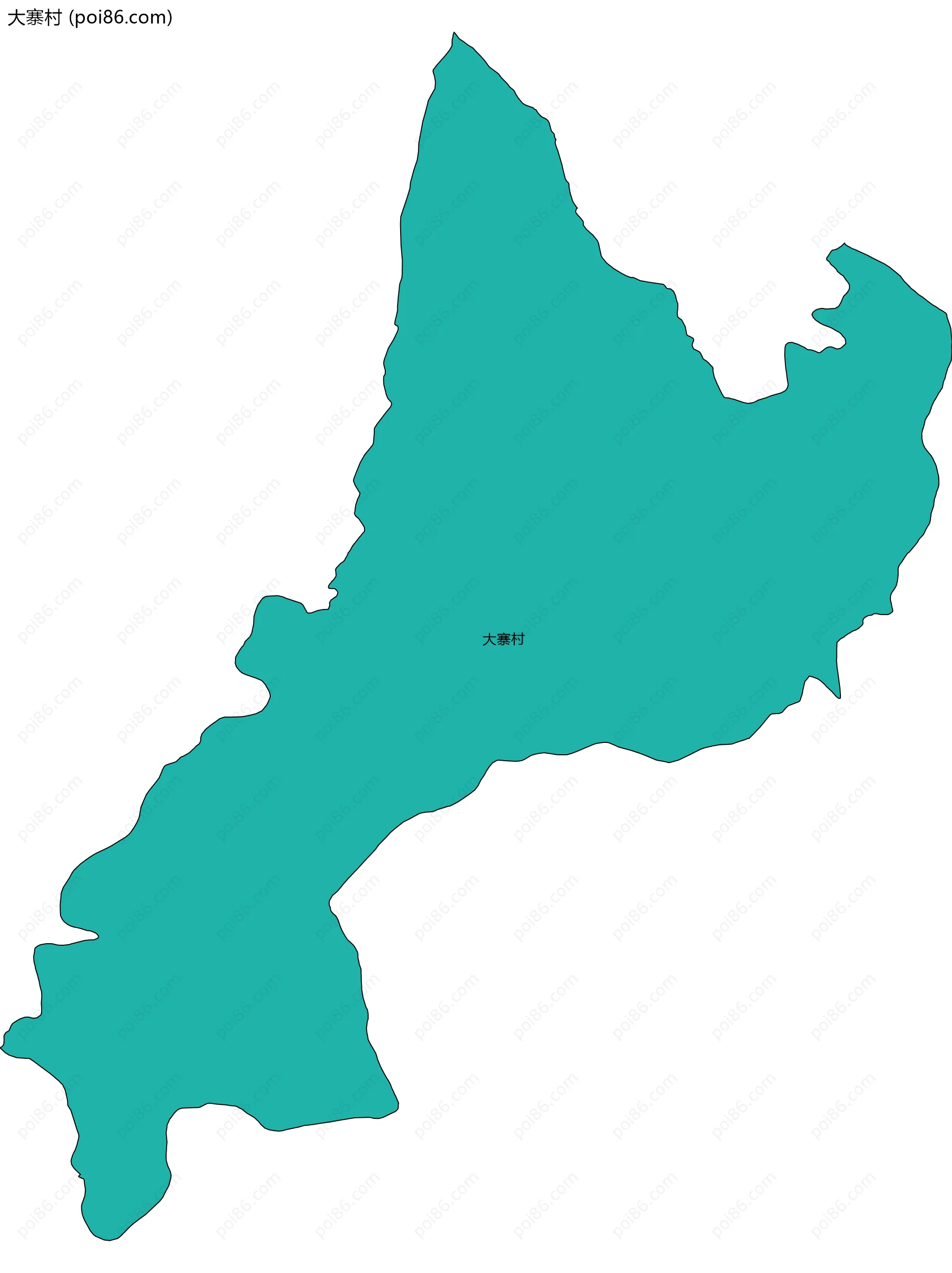 大寨村边界地图