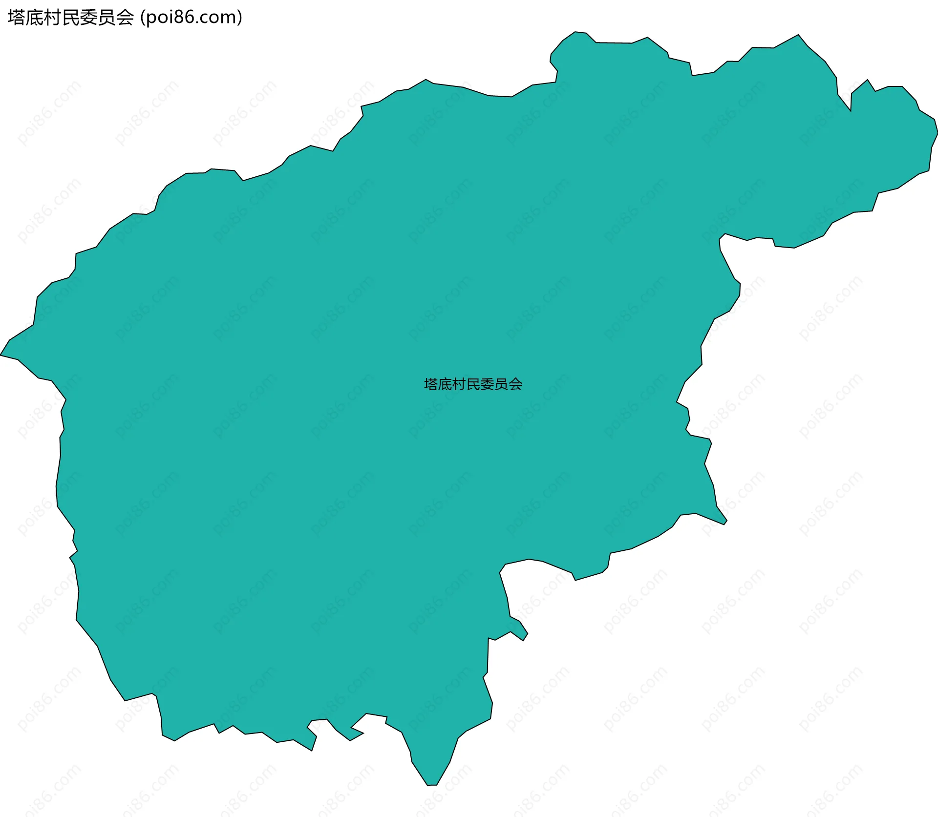 塔底村民委员会边界地图