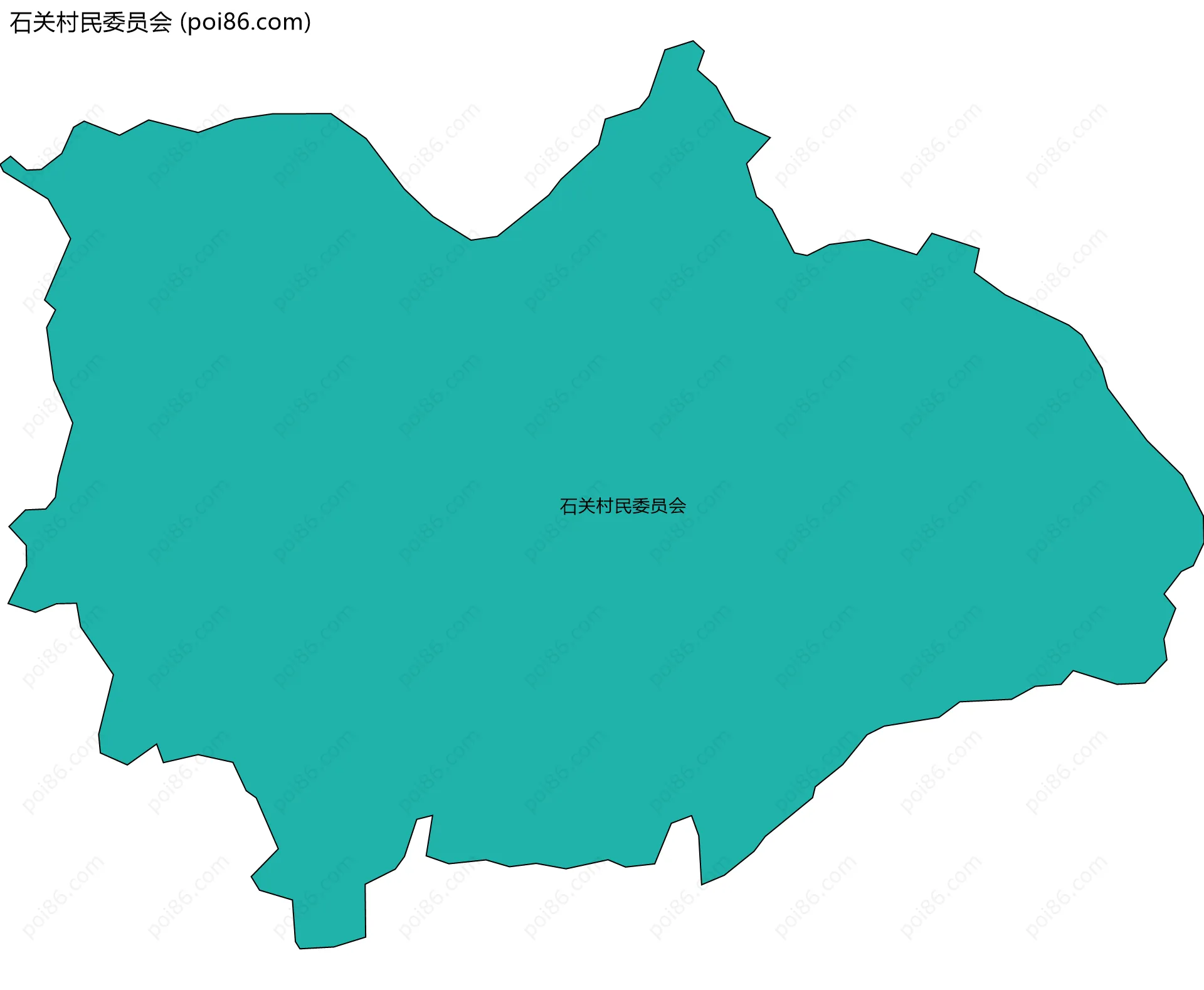 石关村民委员会边界地图