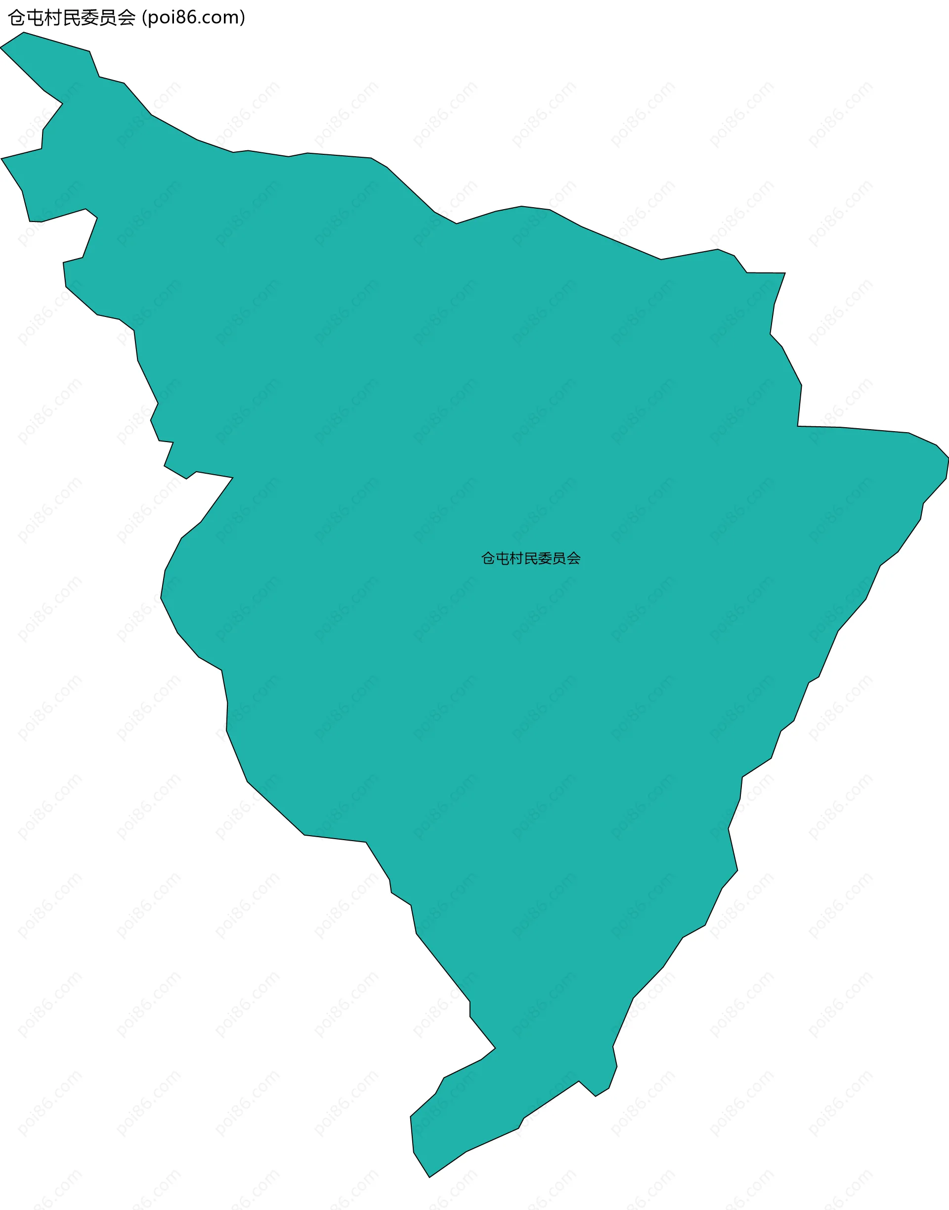 仓屯村民委员会边界地图